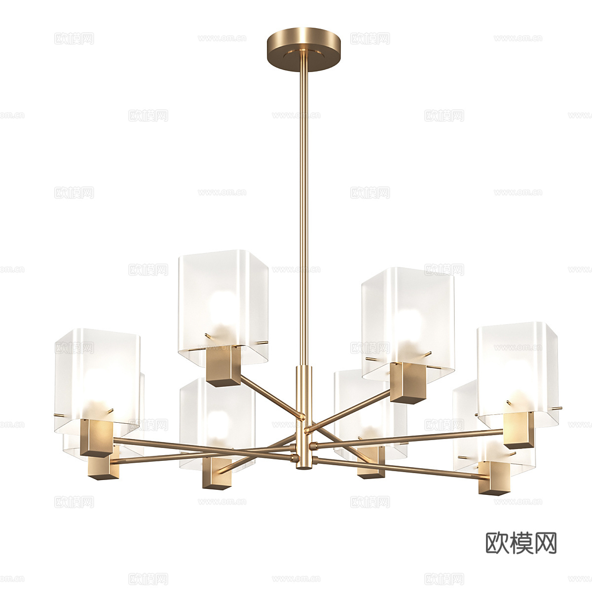 现代轻奢吊灯 玻璃吊灯 意式吊灯 多头吊灯 艺术吊灯3d模型