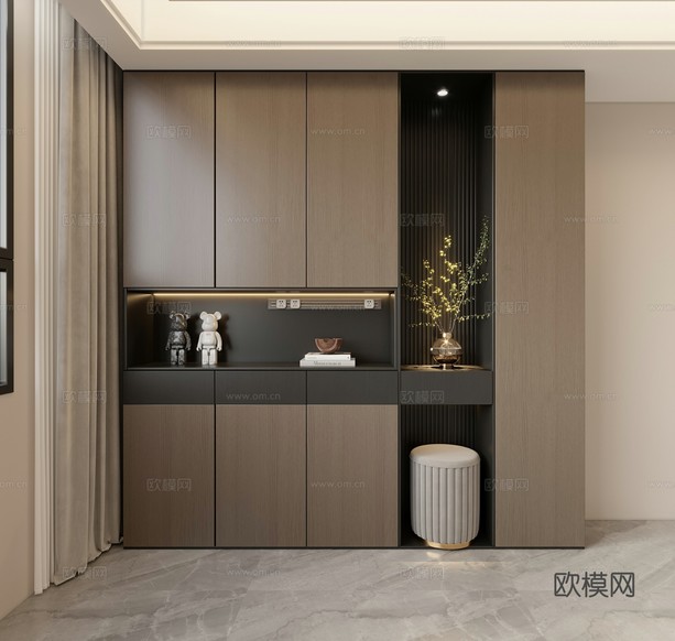 現(xiàn)代意式鞋柜3d模型下載