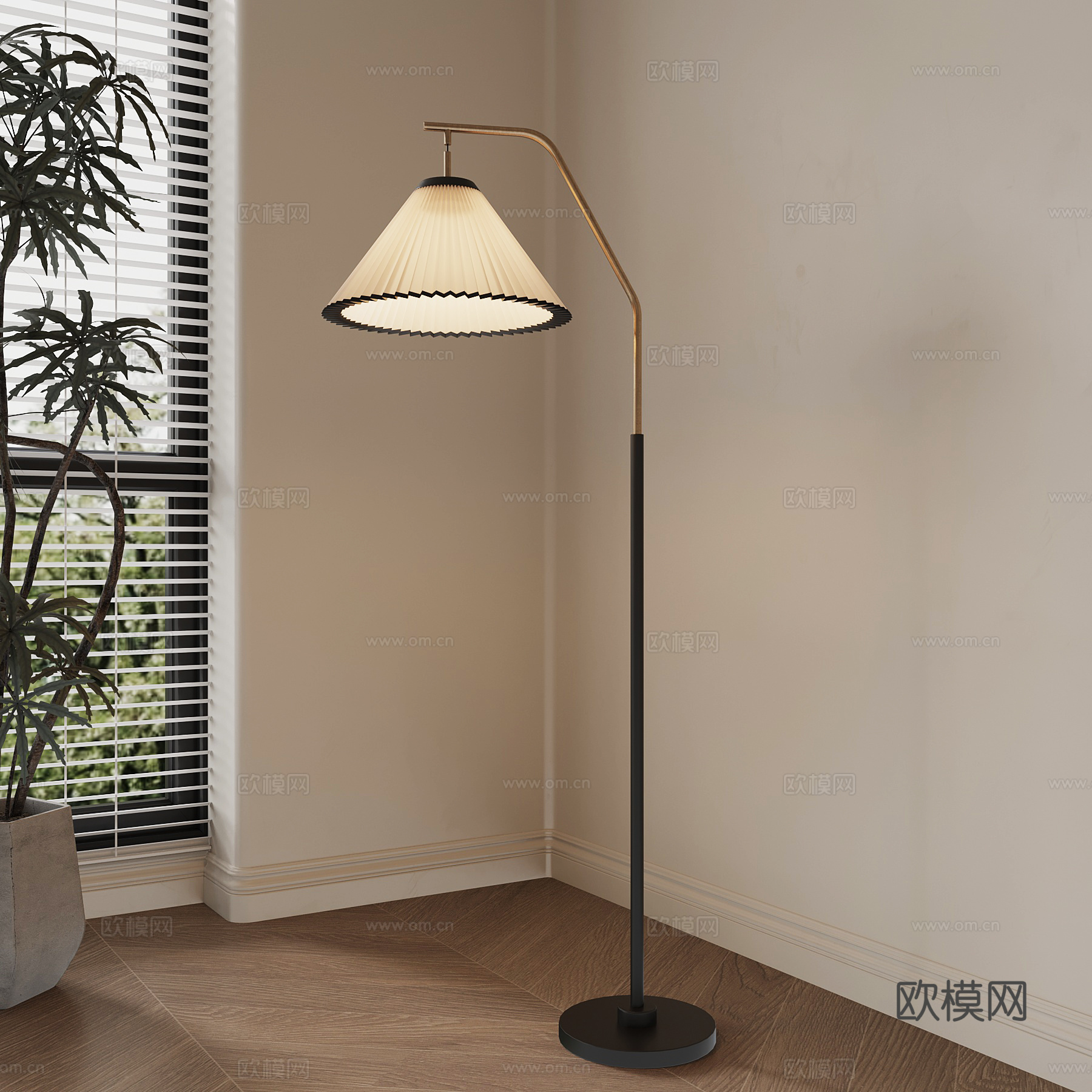 落地灯 法式落地灯 装饰灯3d模型