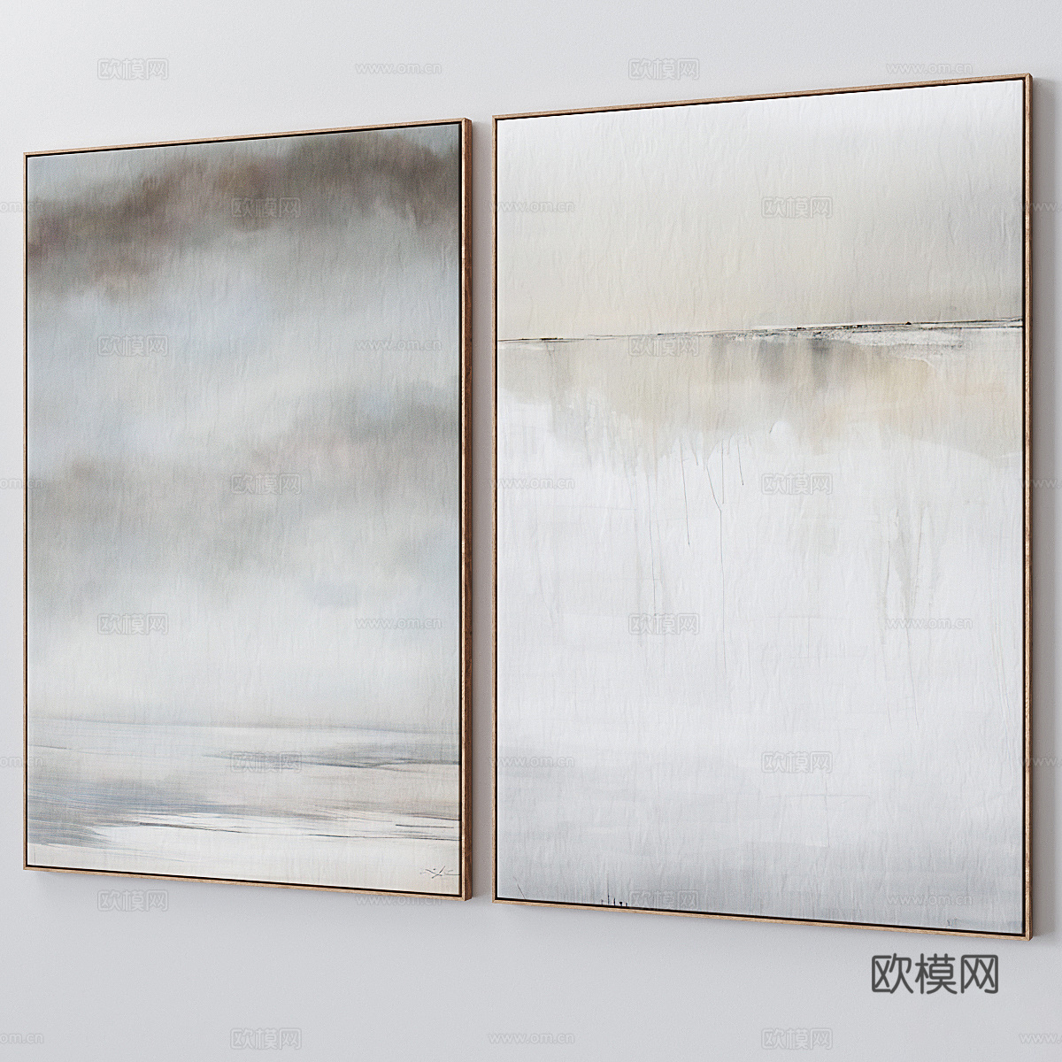 新中式装饰挂画3d模型