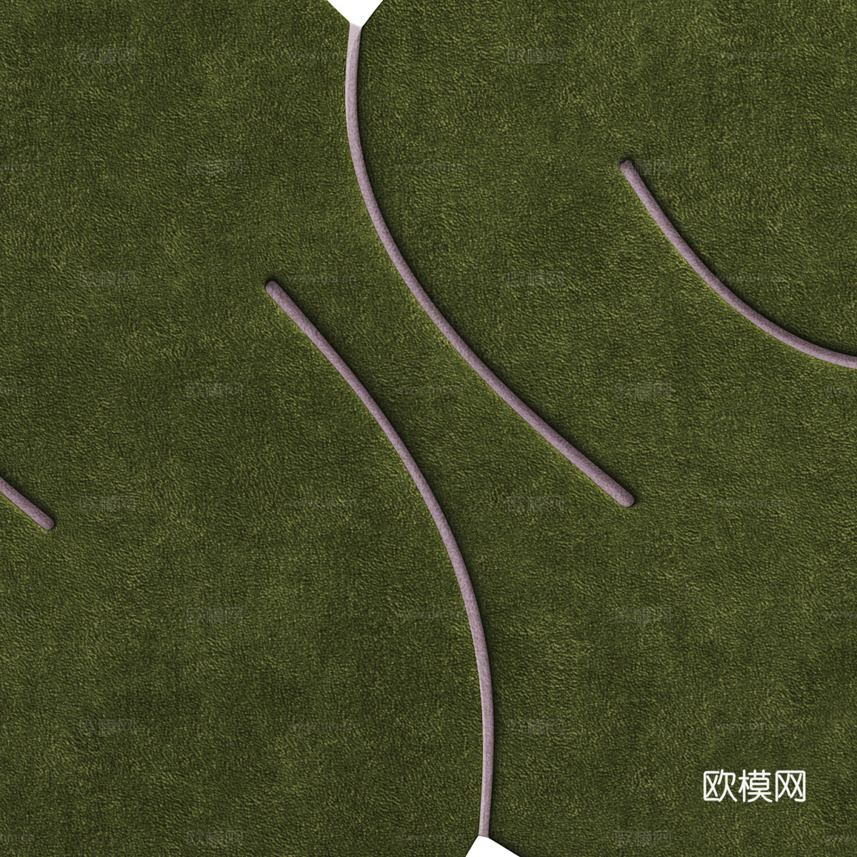 现代儿童异形布艺地毯3d模型