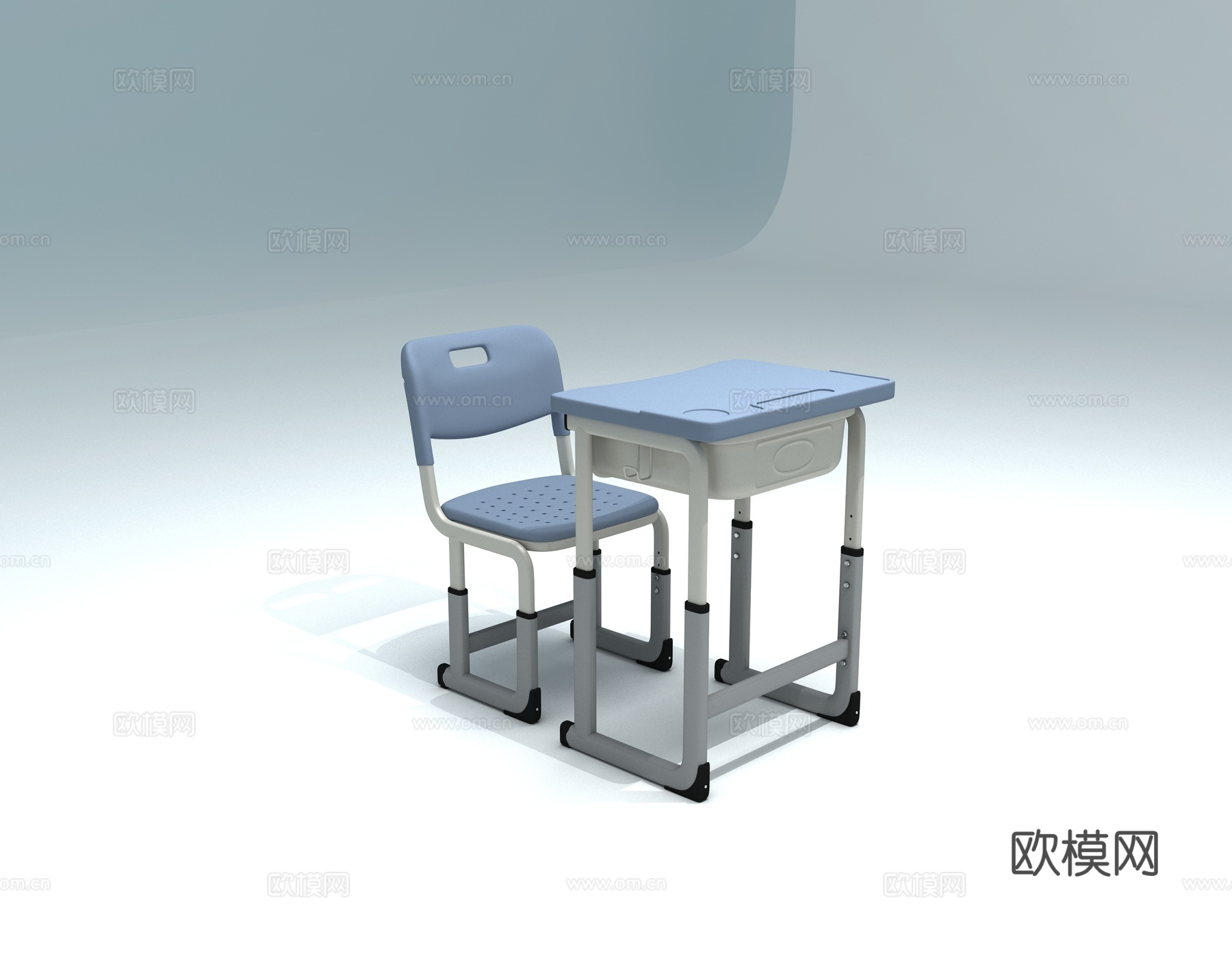 中小学生课桌椅3d模型