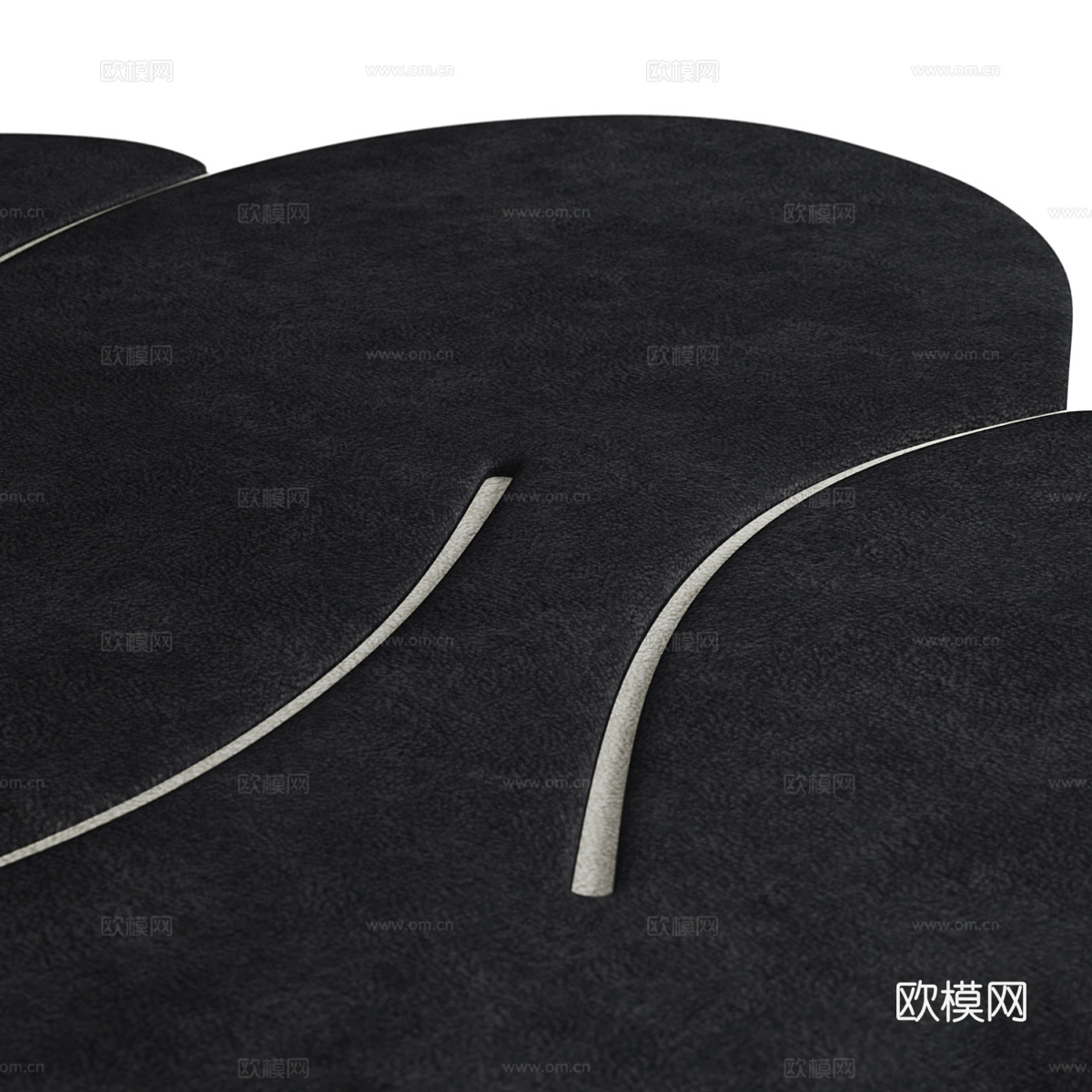 现代儿童异形布艺地毯3d模型