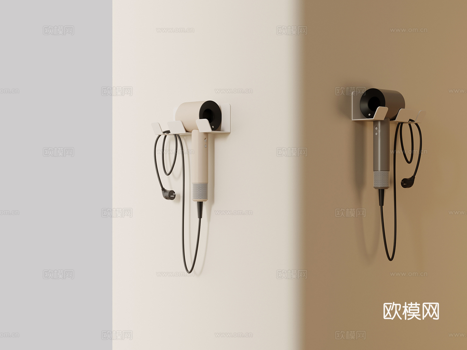 吹风机 现代吹风机 电器 卫浴用品3d模型