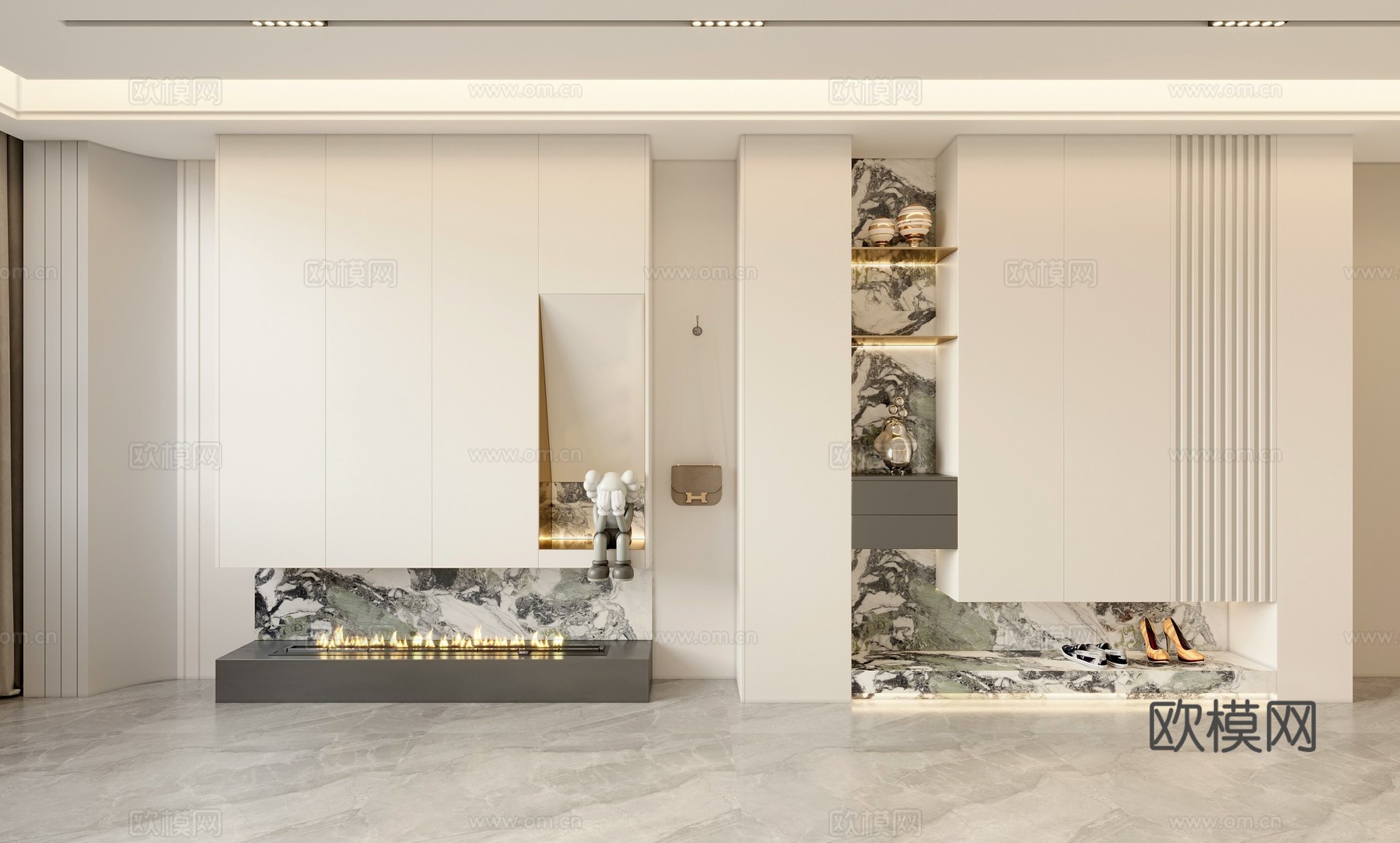 现代意式玄关3d模型