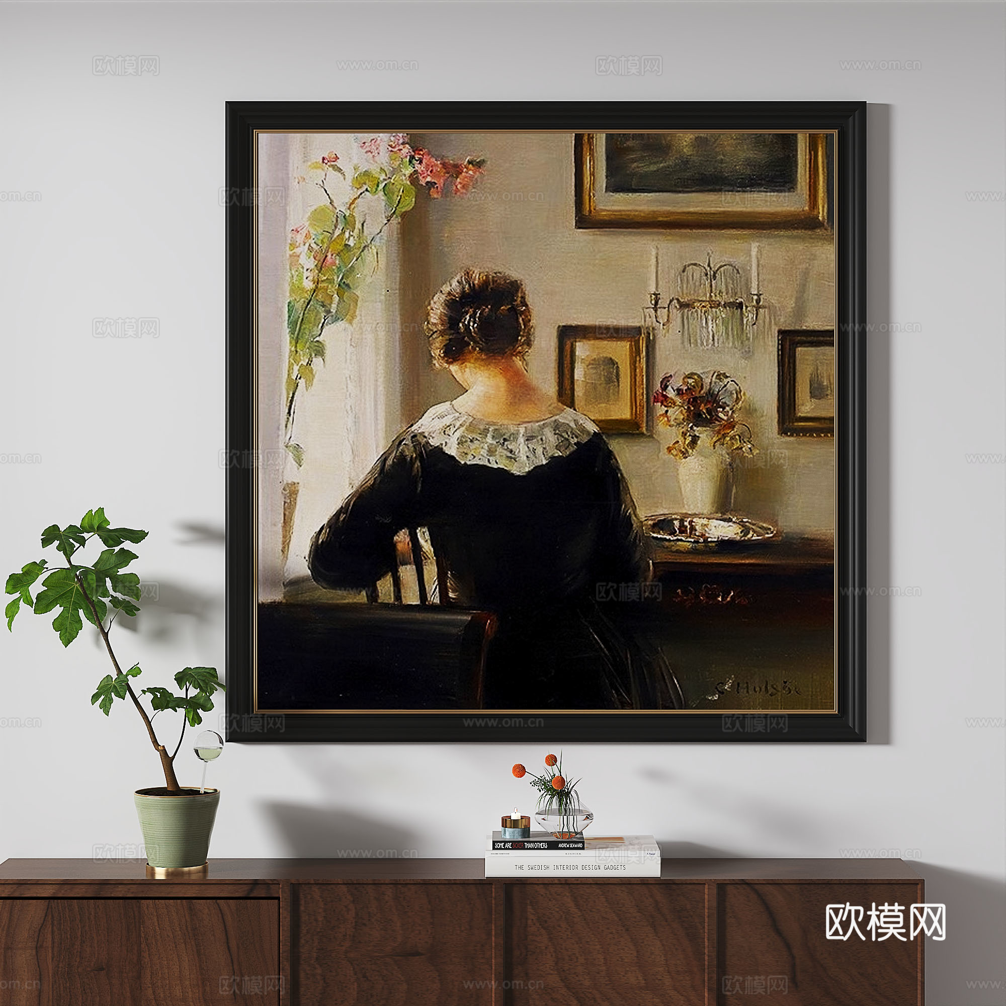 欧式，法式，古典，复古，轻奢，装饰画3d模型