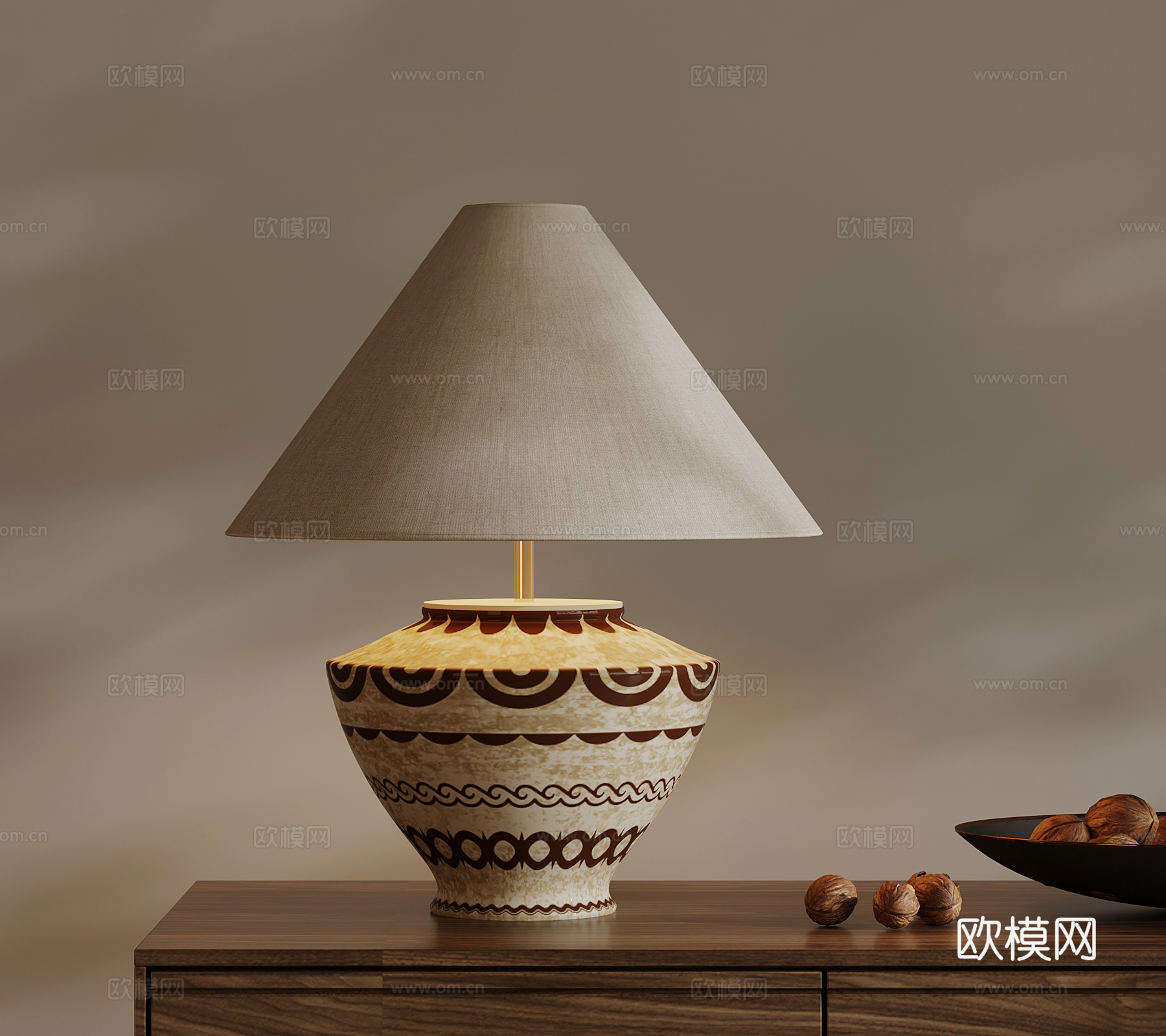 台灯 诧寂风台灯su模型
