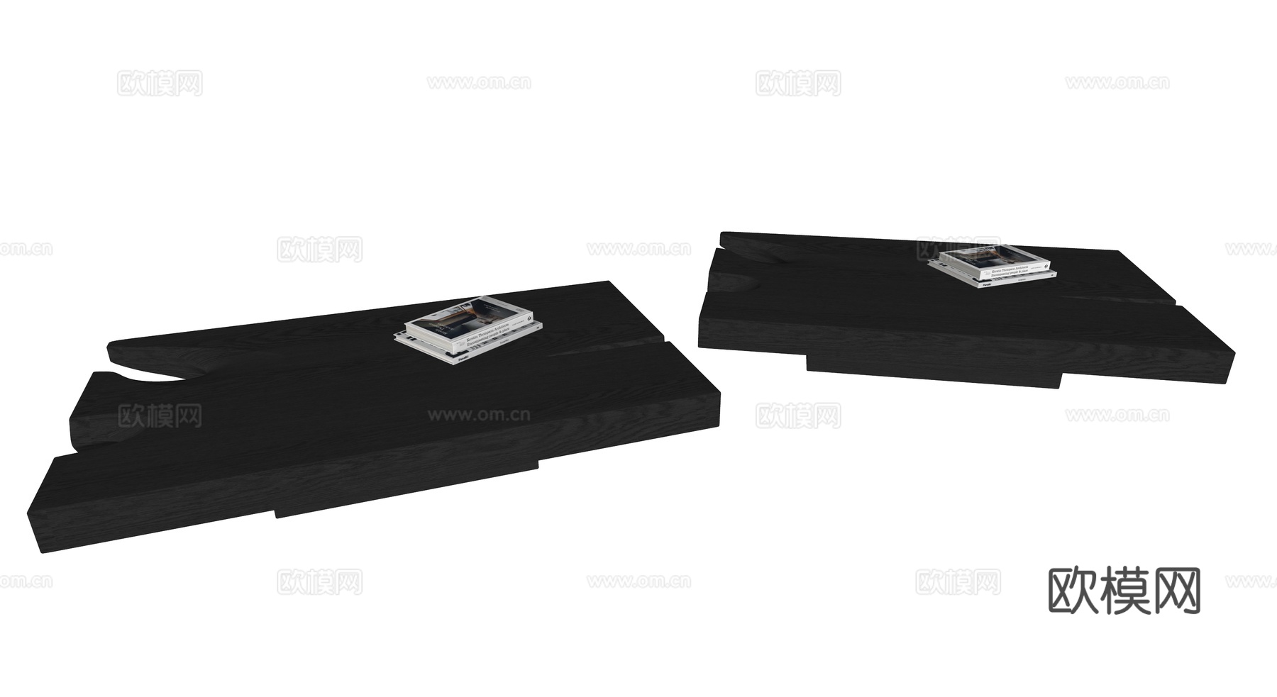 现代中古风原木茶几su模型