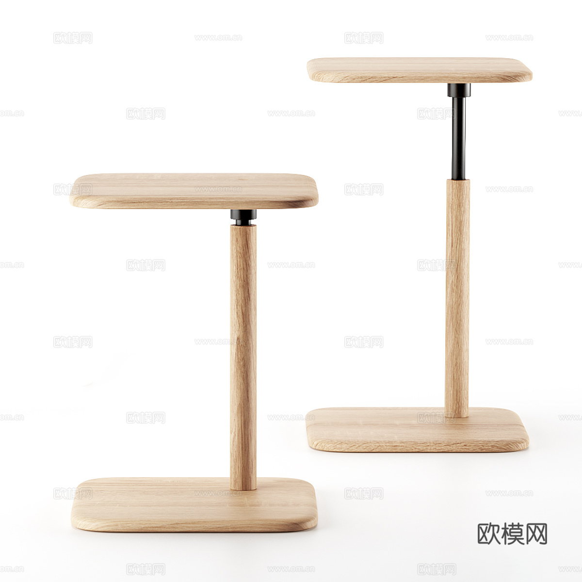 现代意式极简 EGON 正方形咖啡桌3d模型