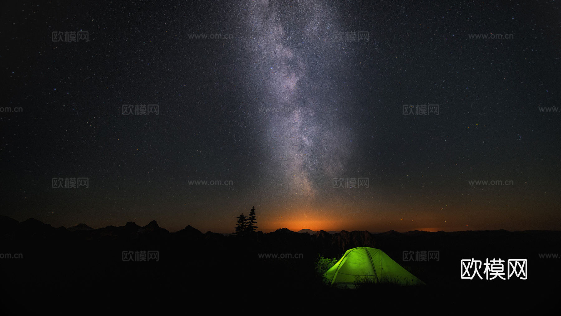 夜晚星空宿营
