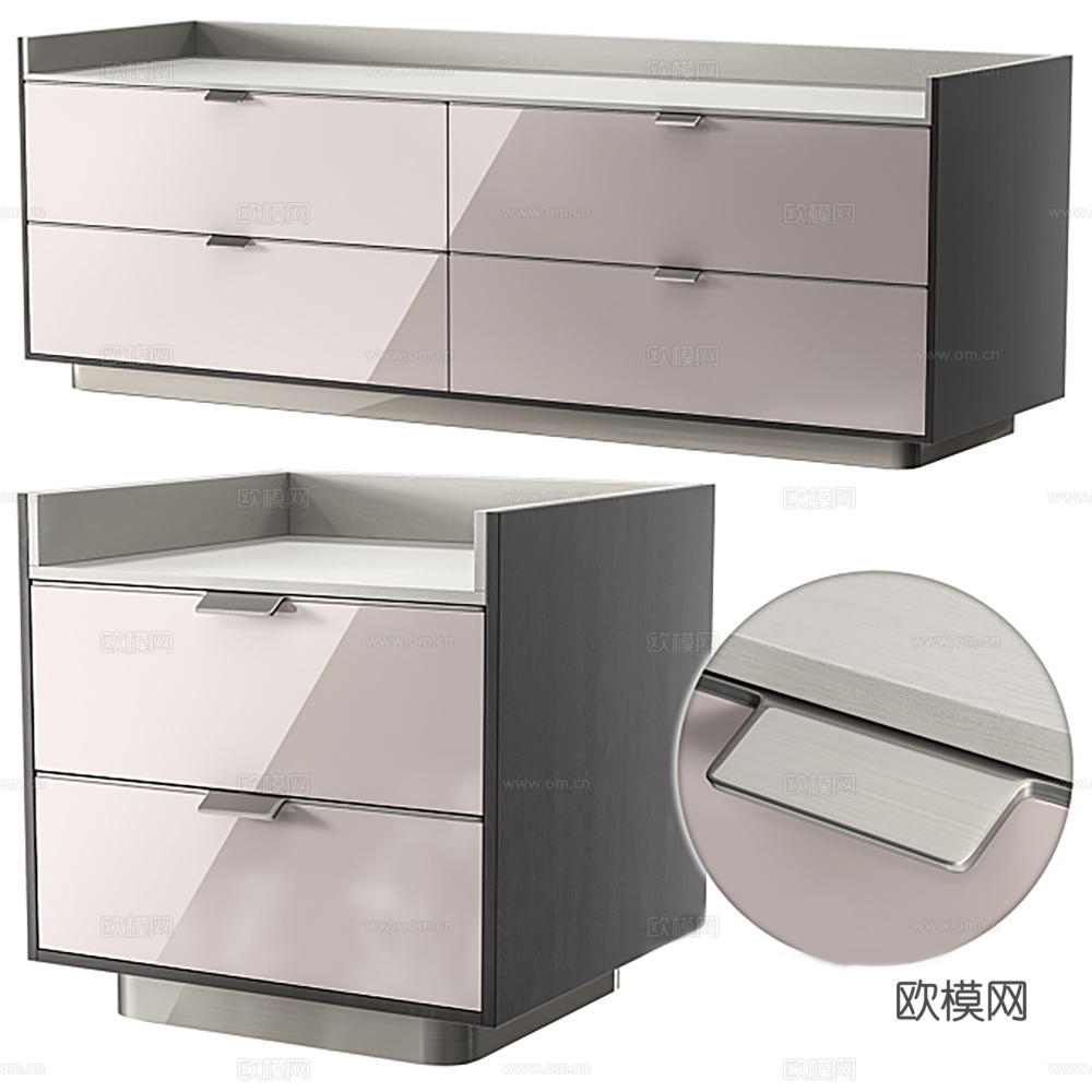 柜子 成品柜 斗柜 床头柜3d模型