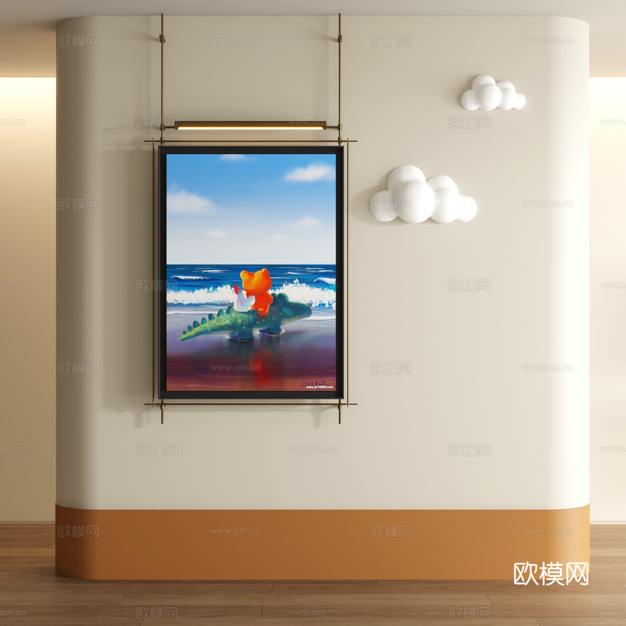 多巴胺装饰画3d模型