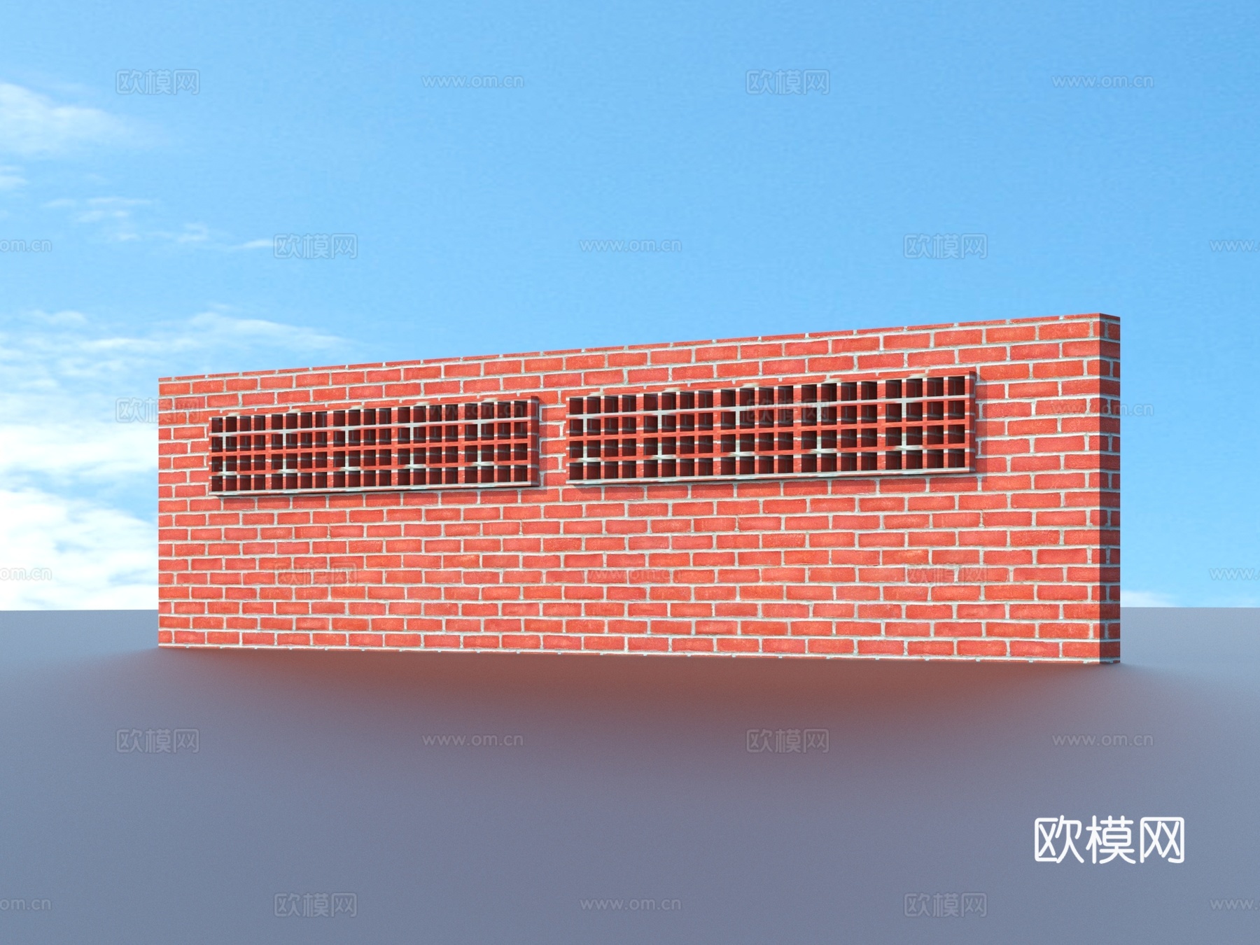 砖墙 红砖墙 立体砖墙3d模型