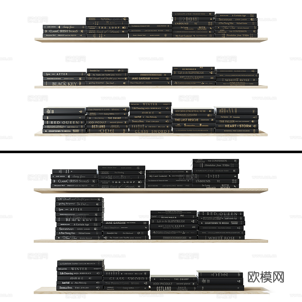 现代意式书籍杂志3d模型