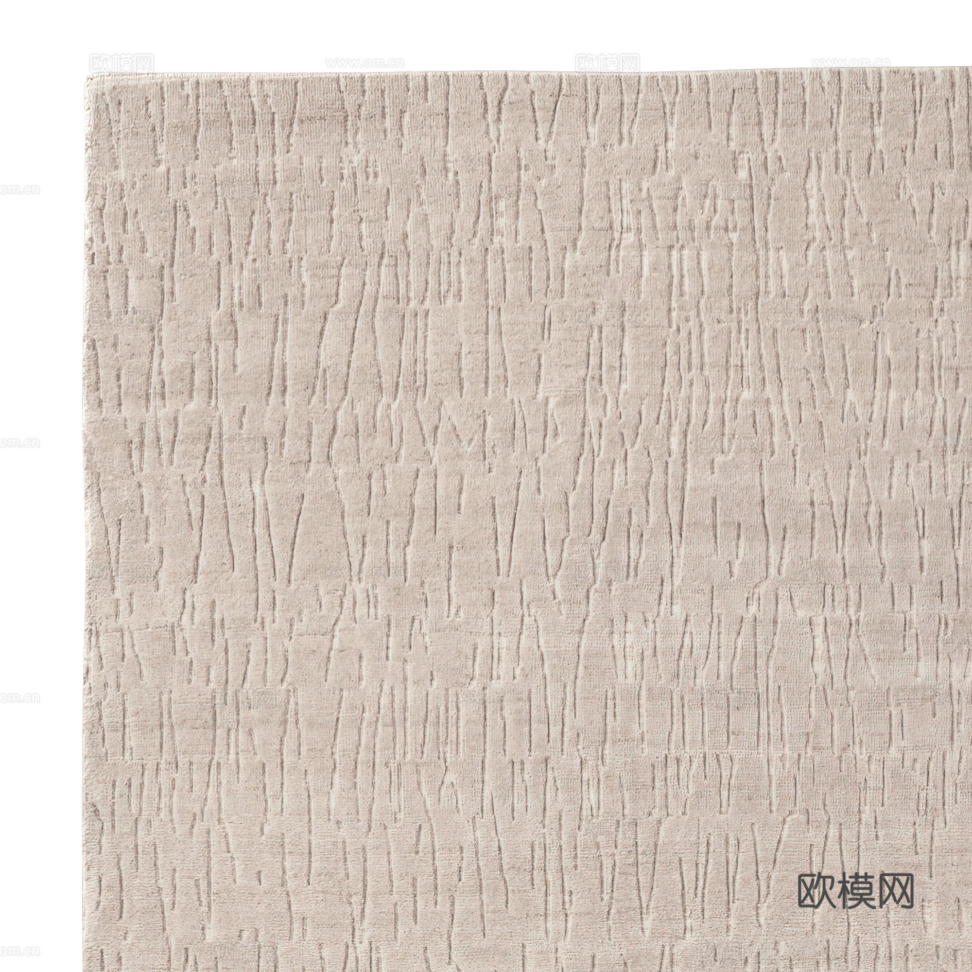 现代奶油风布艺地毯3d模型