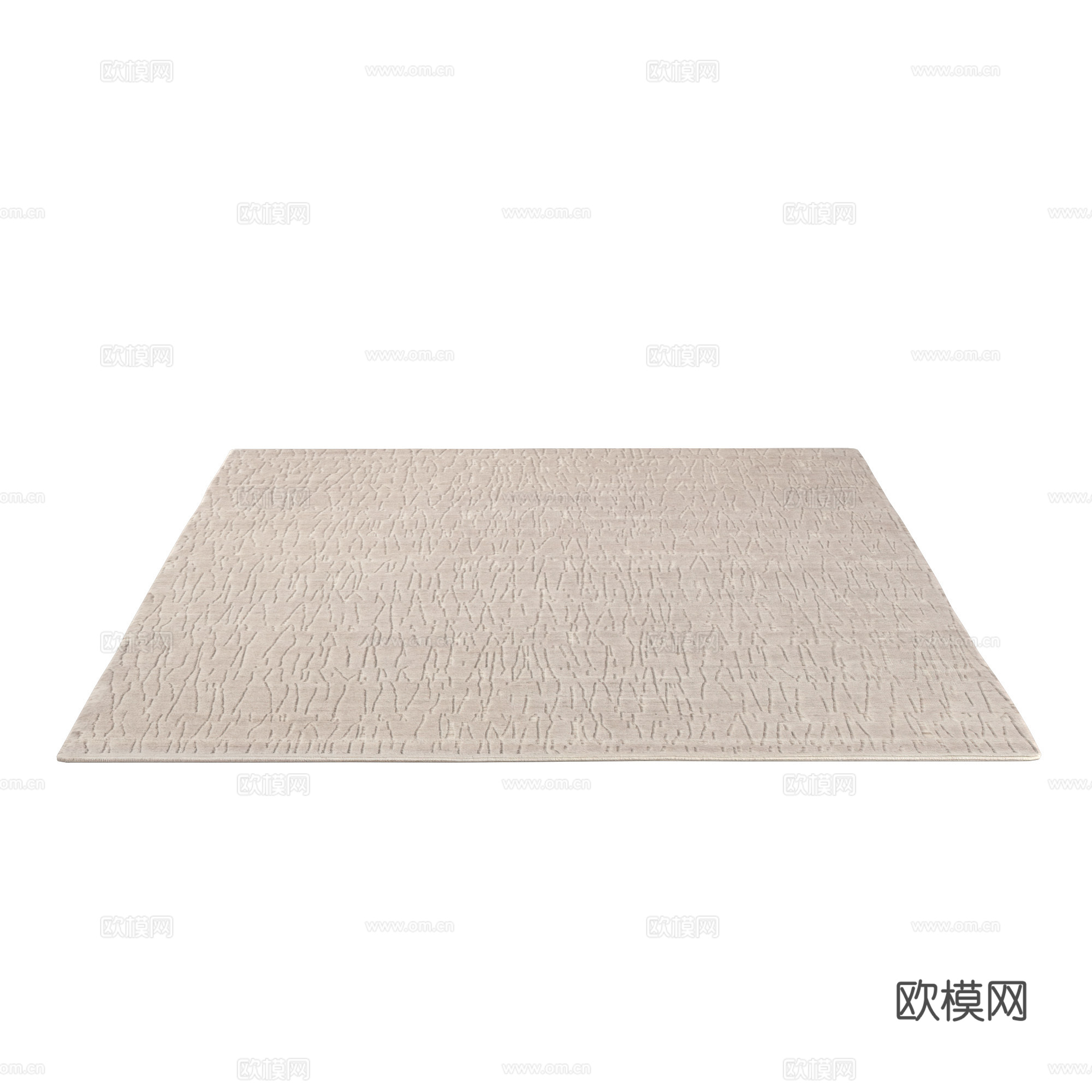 现代奶油风布艺地毯3d模型