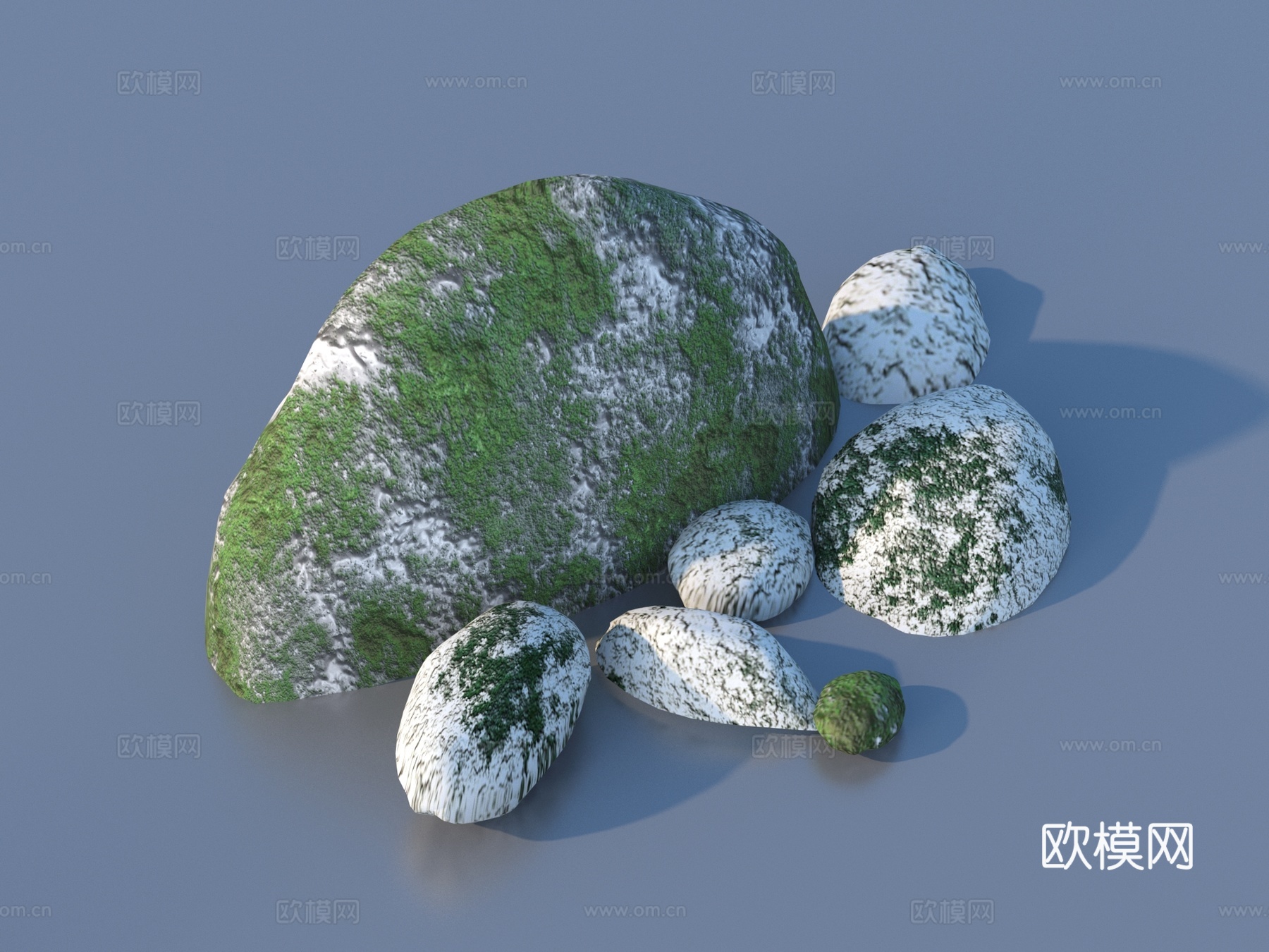 石头 石块 海底世界3d模型