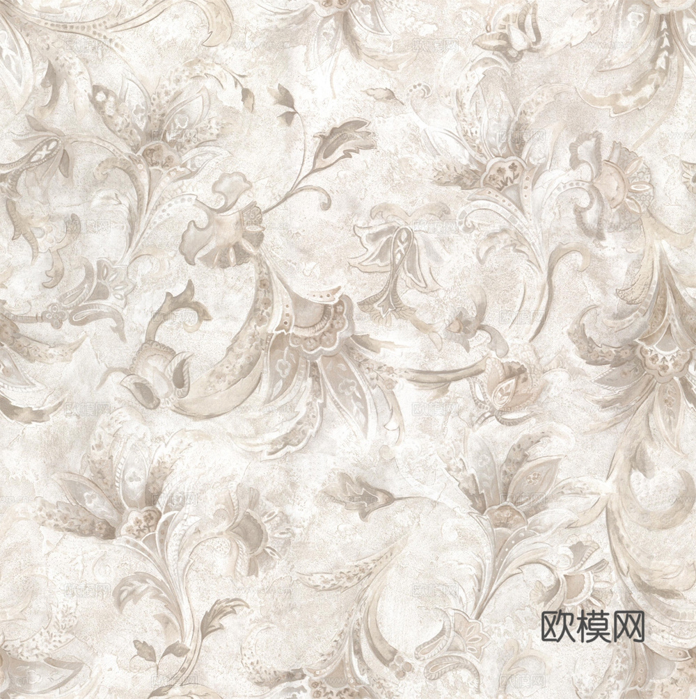 布艺壁纸  欧式法式壁纸  复古花纹壁纸下载