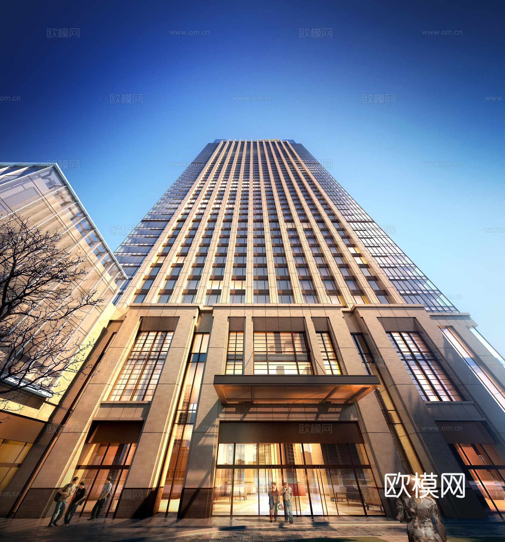 酒店建筑su模型