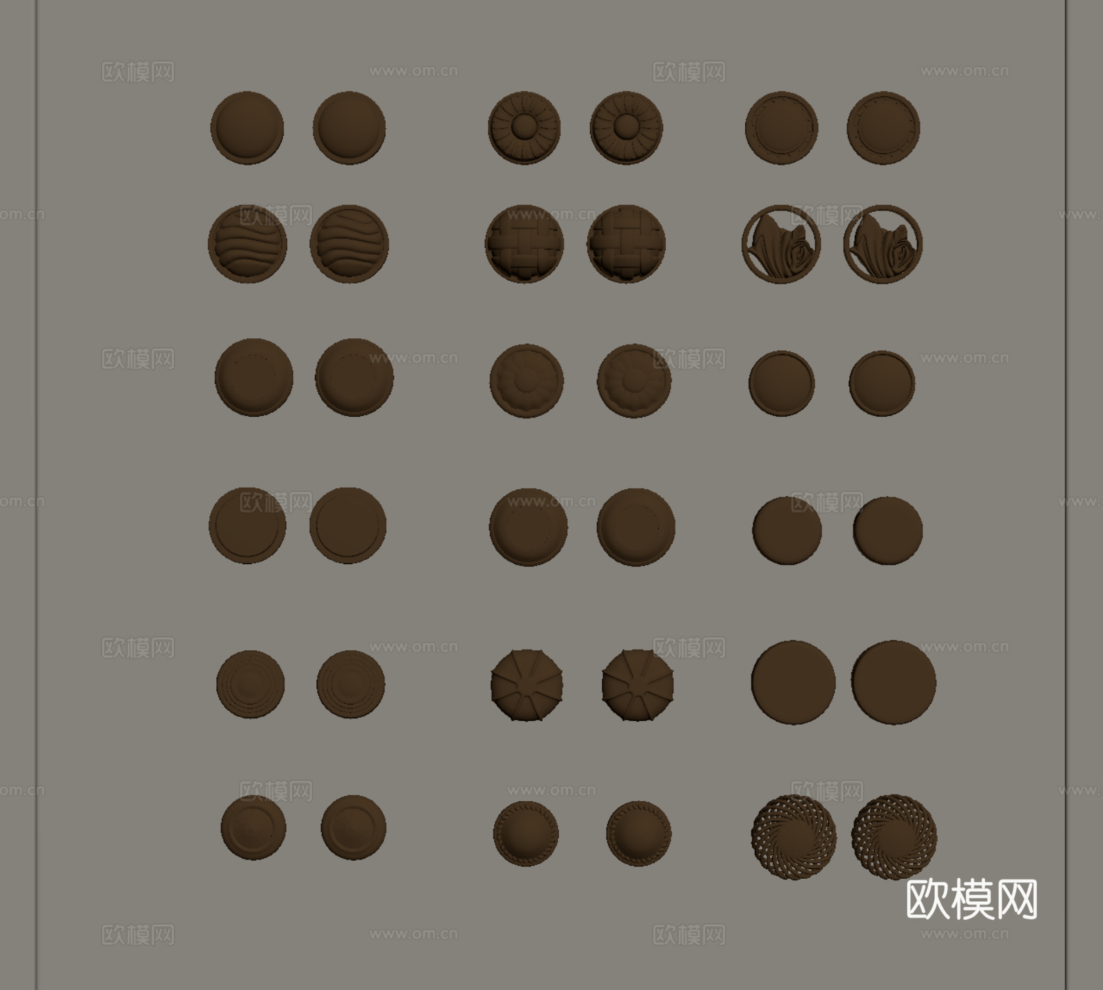 拉手 现代拉手组合 纽扣拉手 小拉手 圆拉手su模型
