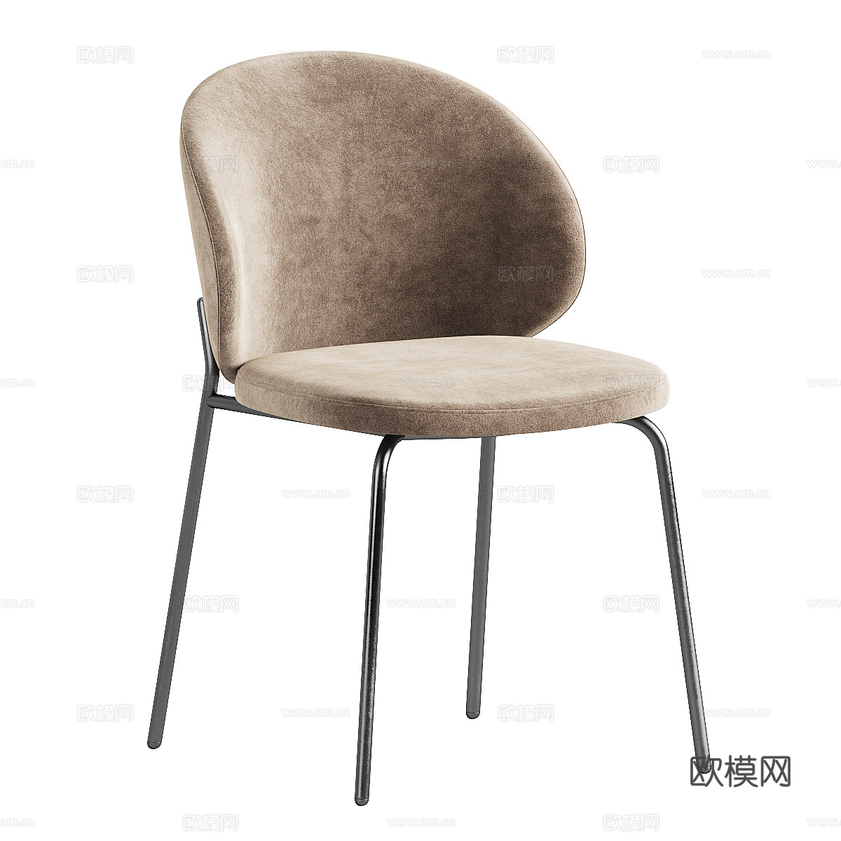 现代意式极简餐椅3d模型