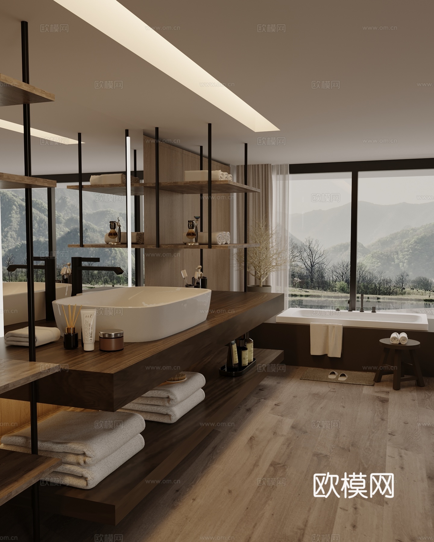 意式极简卫生间3d模型