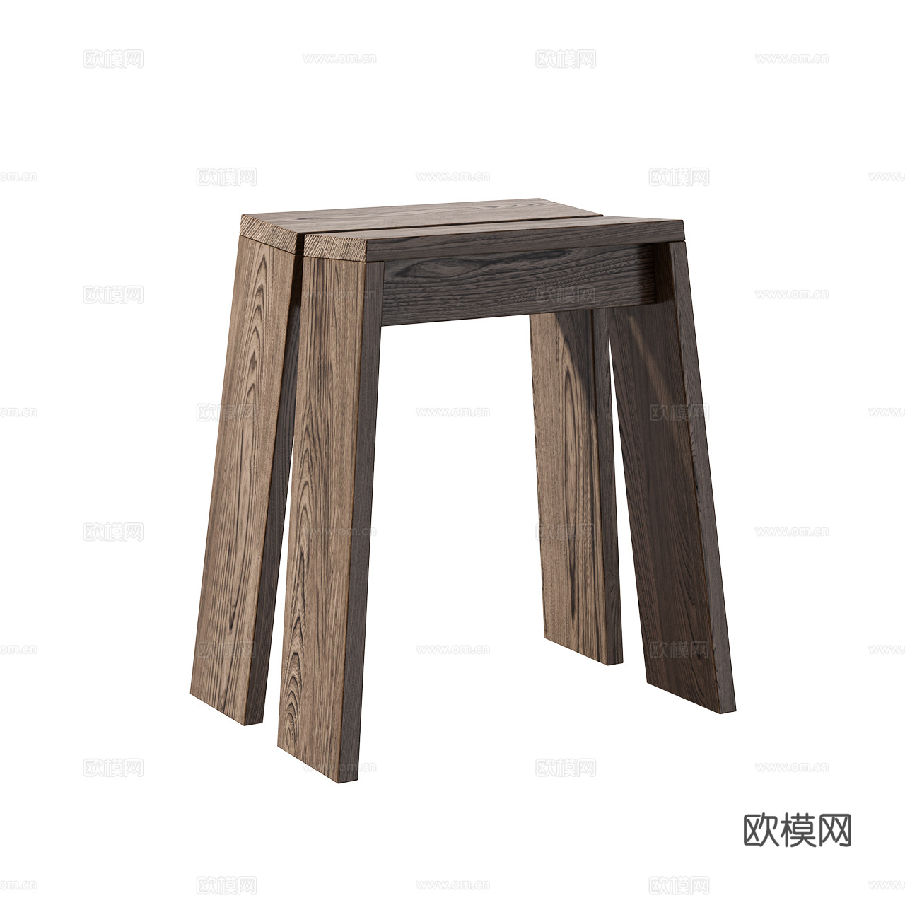 Normann 侘寂风凳子 木凳 小凳子 原木凳子3d模型