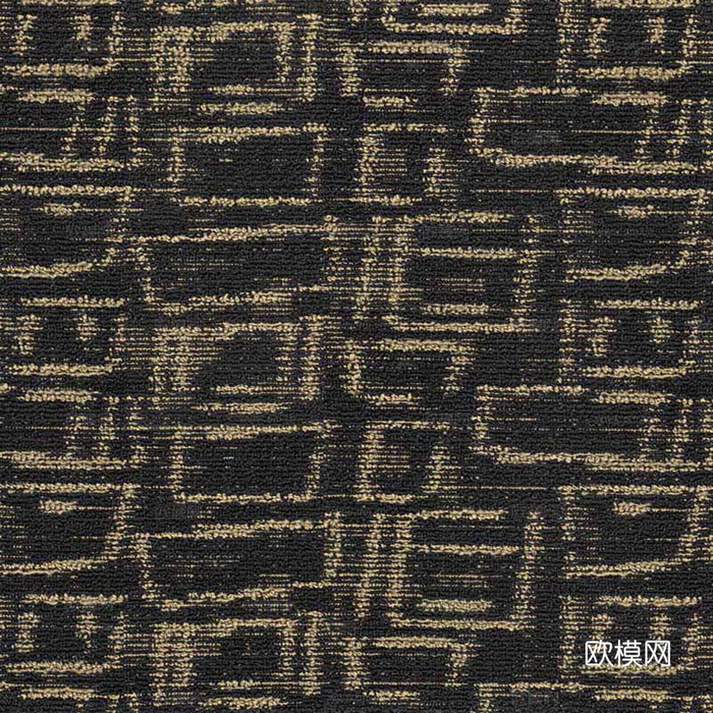 黑色简约地毯