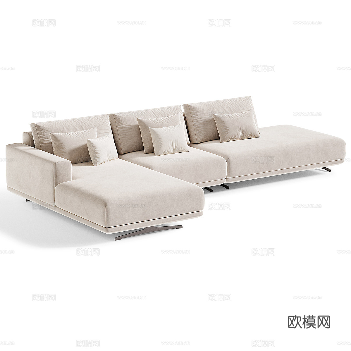 现代意式奶油风 ZILLIS 组合沙发3d模型