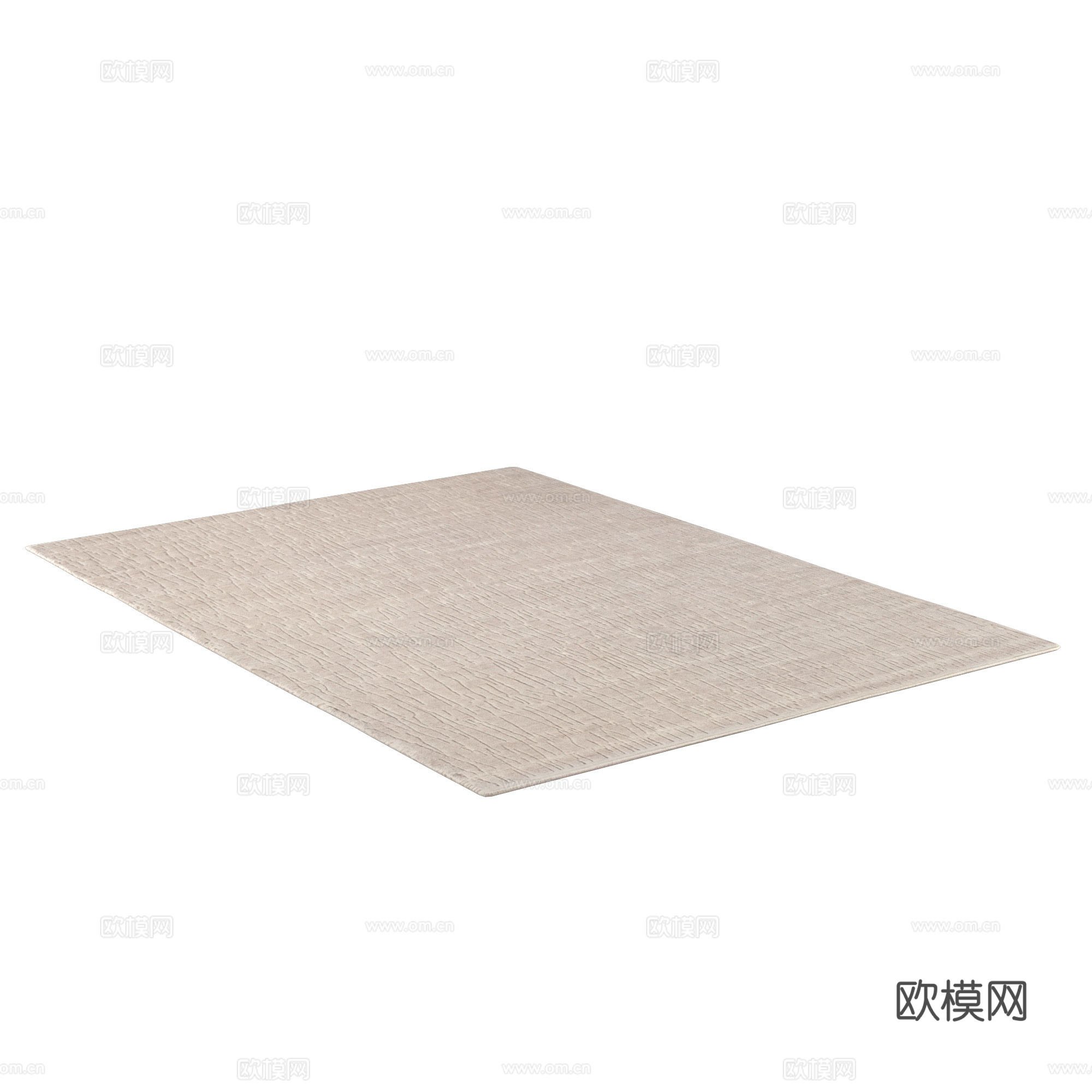 现代奶油风布艺地毯3d模型