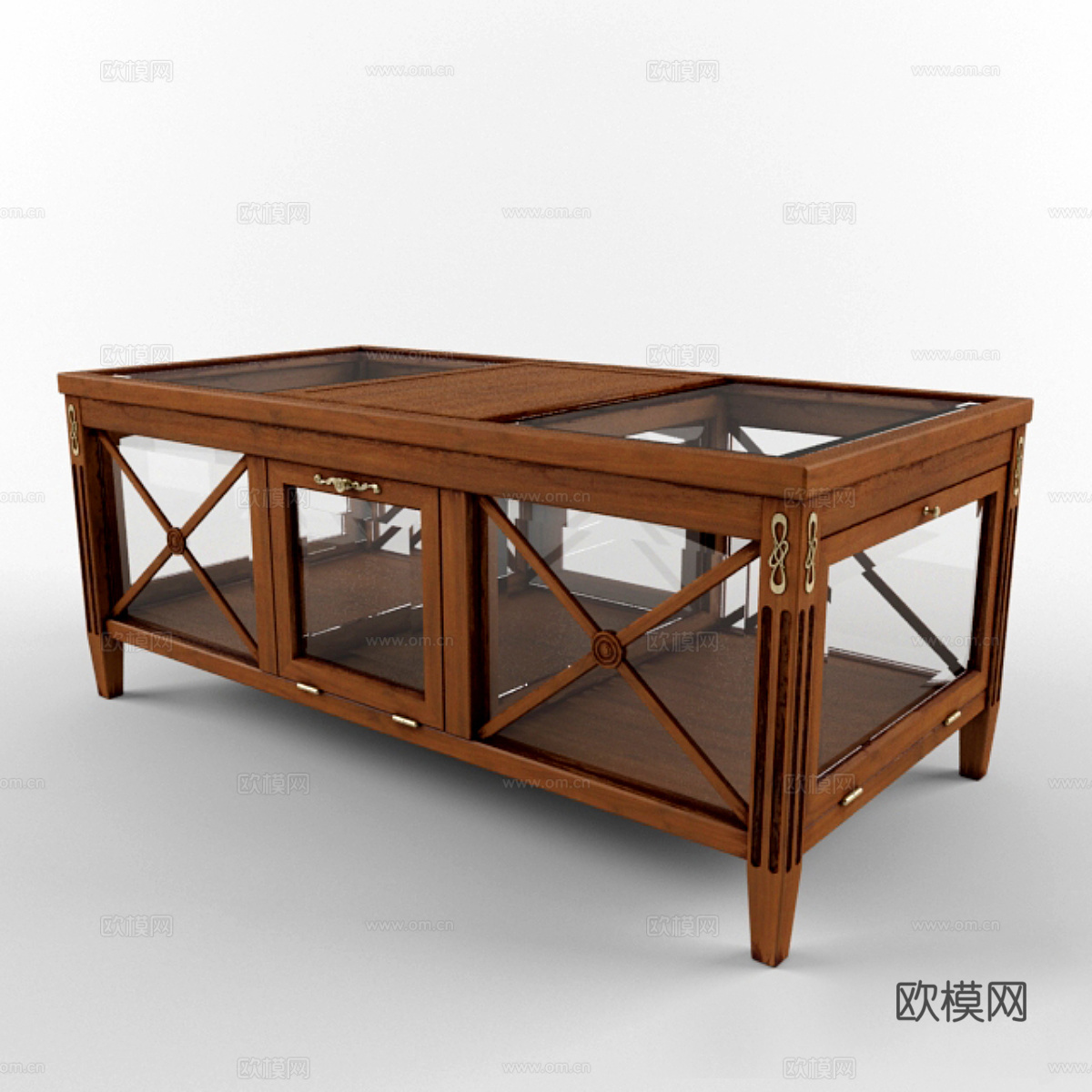 剪切玻璃茶几3d模型