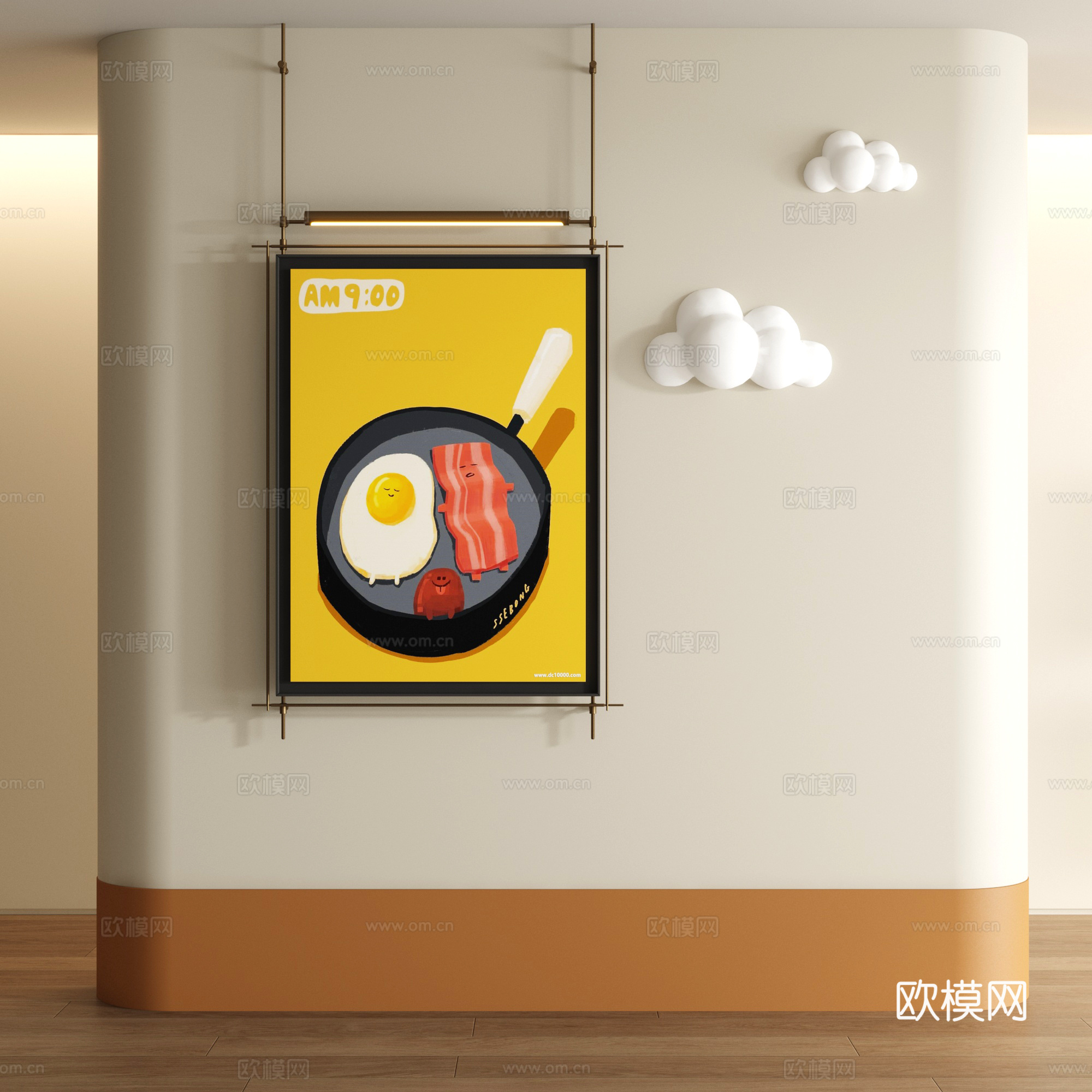 多巴胺装饰画3d模型