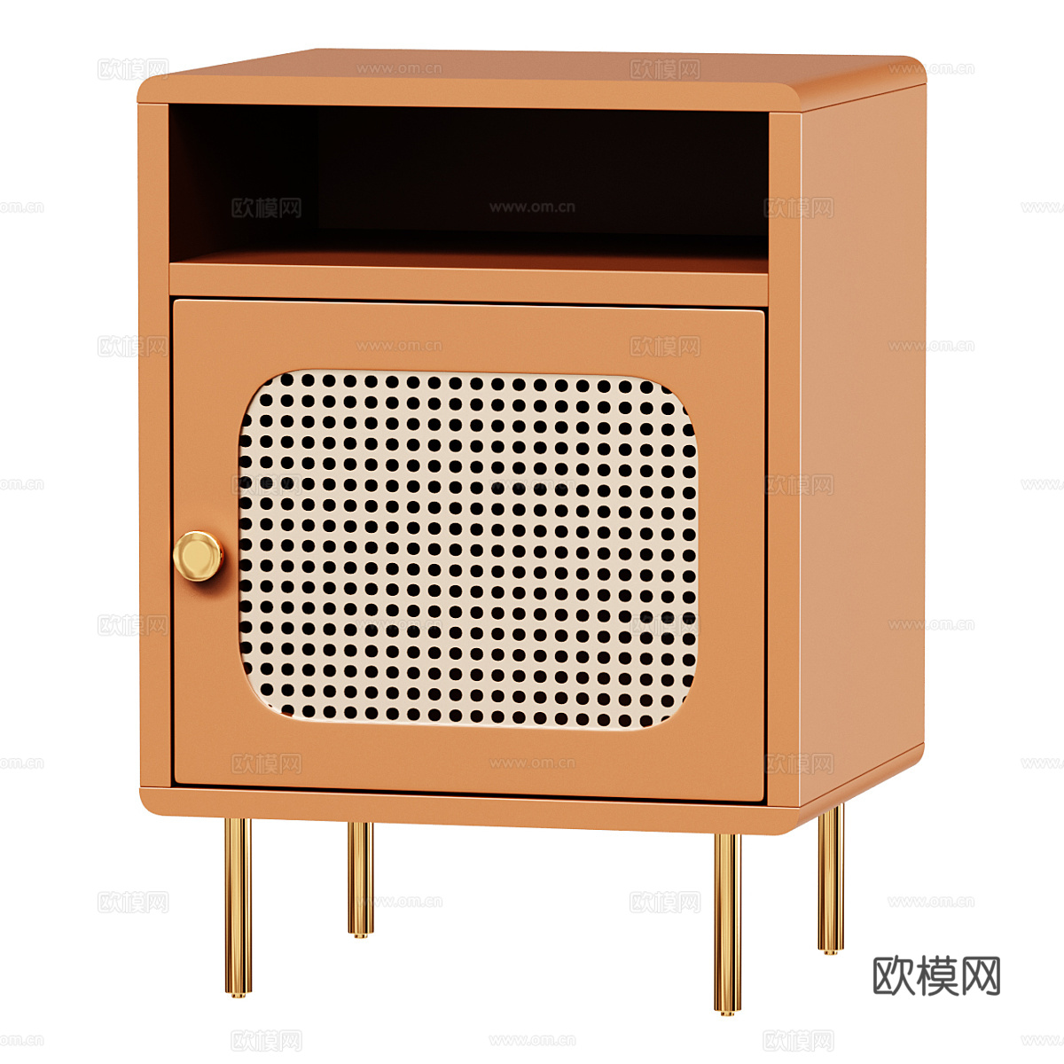 现代轻奢儿童房床头柜3d模型