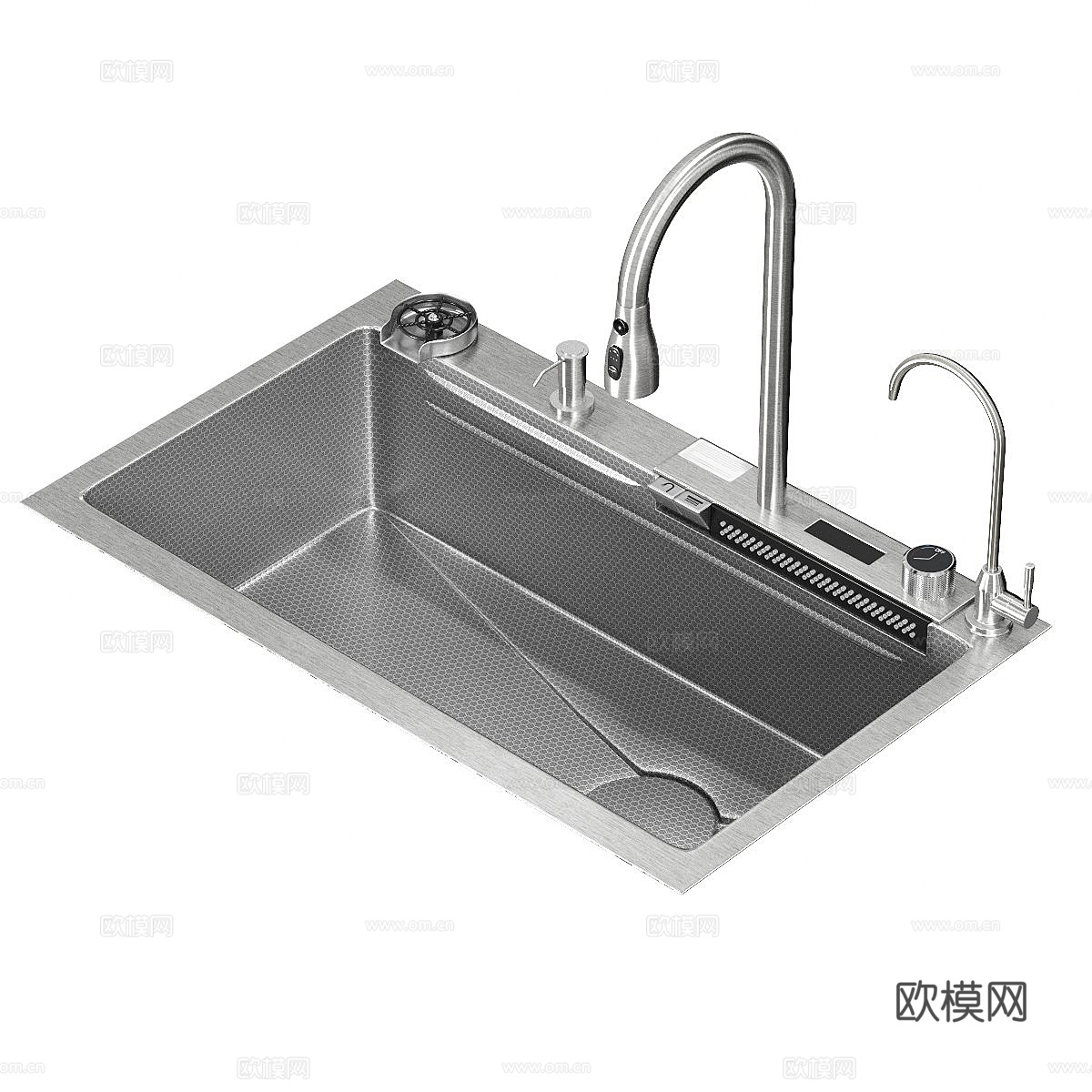 现代橱柜不锈钢水槽 洗菜盆3d模型