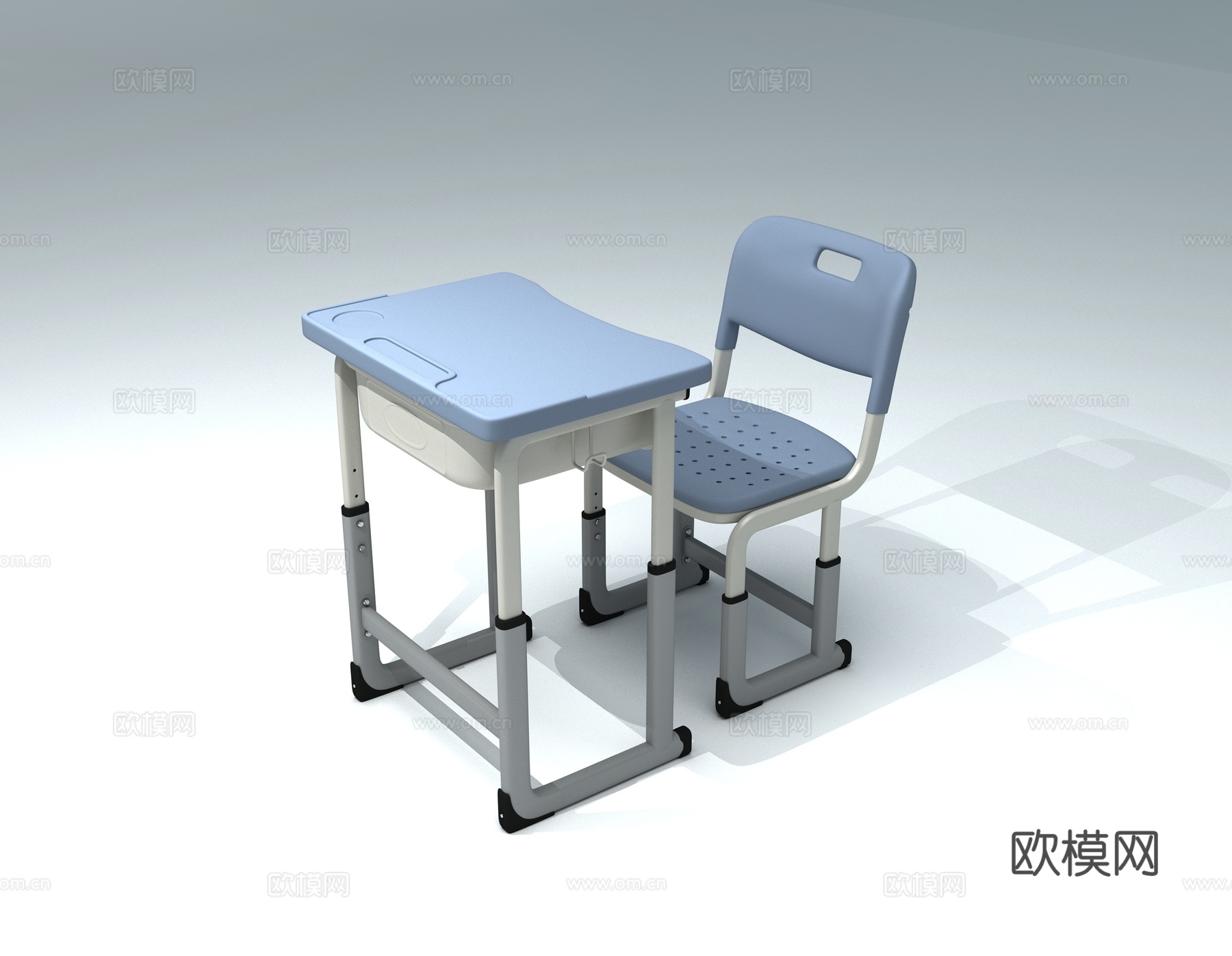 中小学生课桌椅3d模型