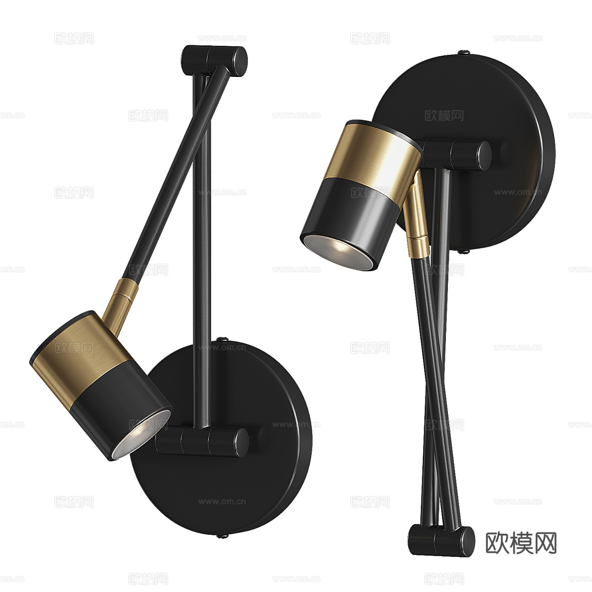 现代极简装饰壁灯3d模型