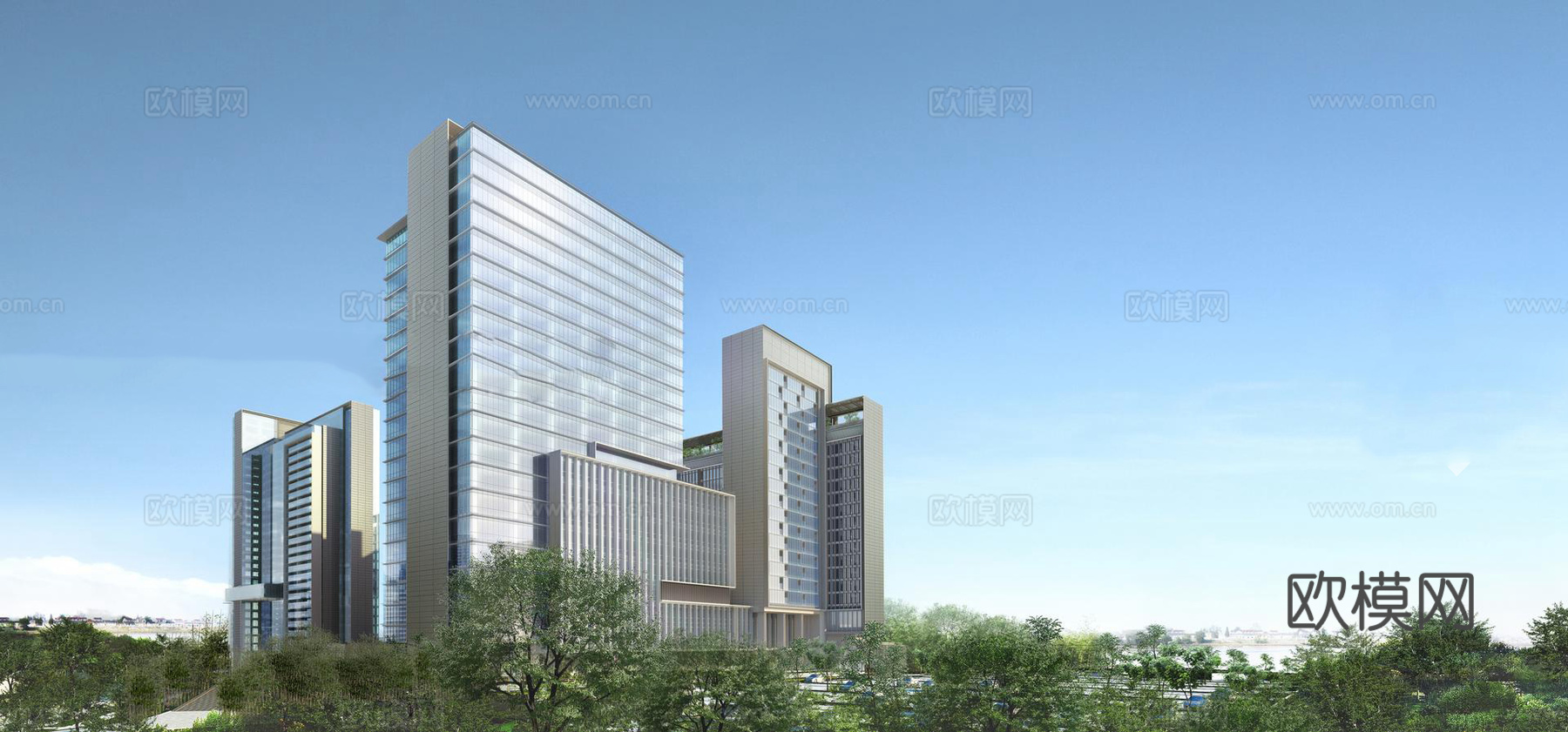 南京涵碧楼酒店su模型