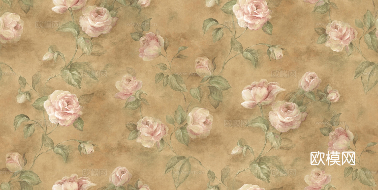 布艺壁纸  欧式法式壁纸  复古花纹壁纸下载