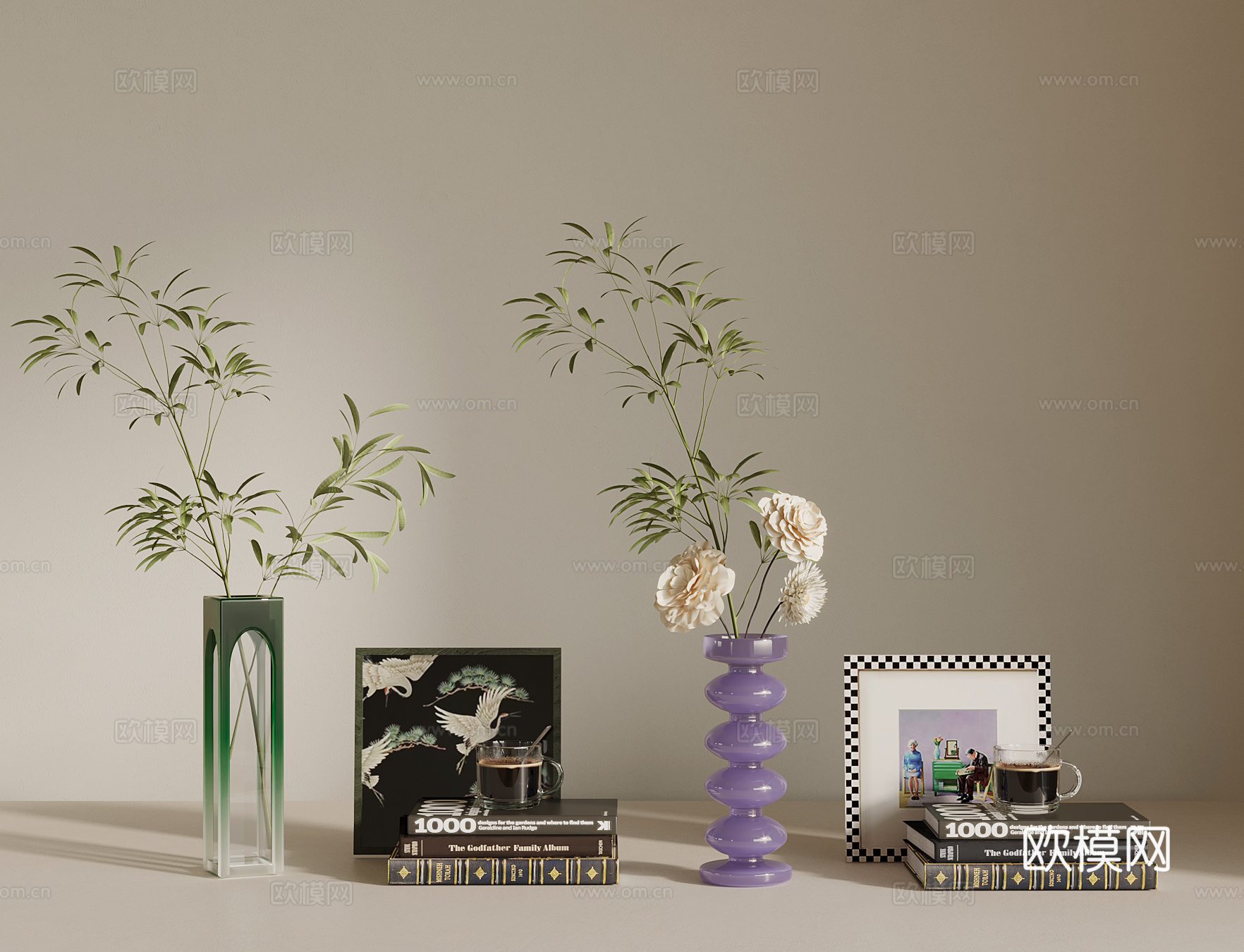 花瓶 现代多巴胺花瓶 摆件su模型