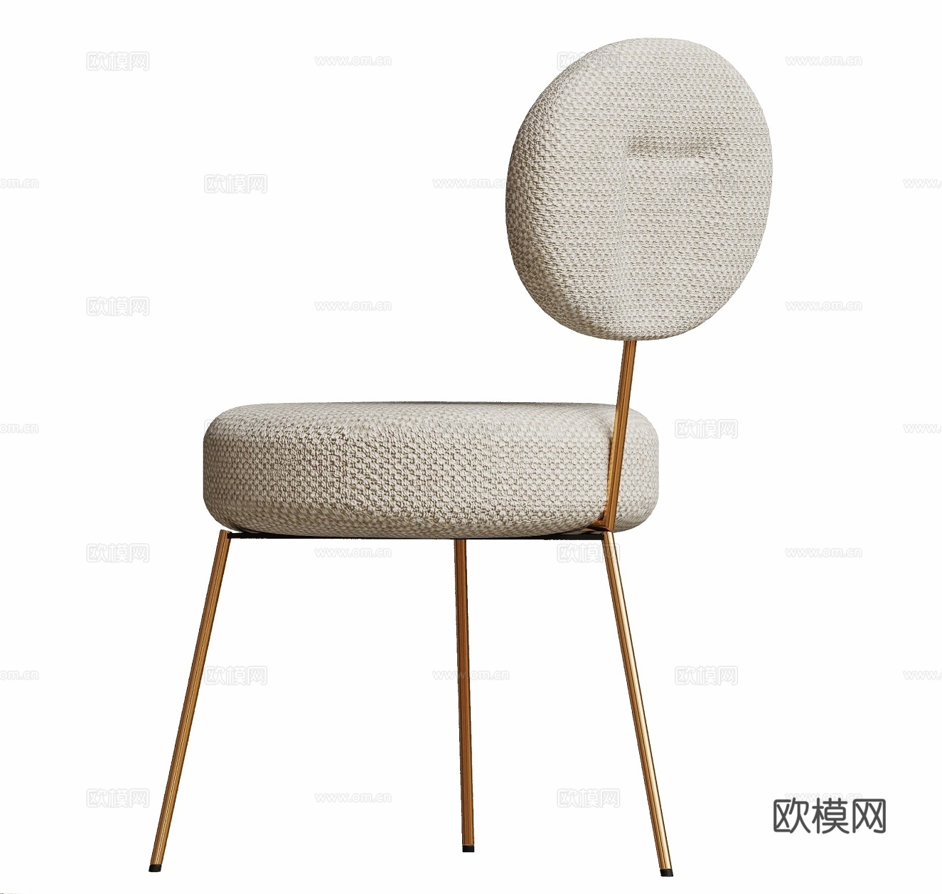 现代轻奢餐椅书椅su模型