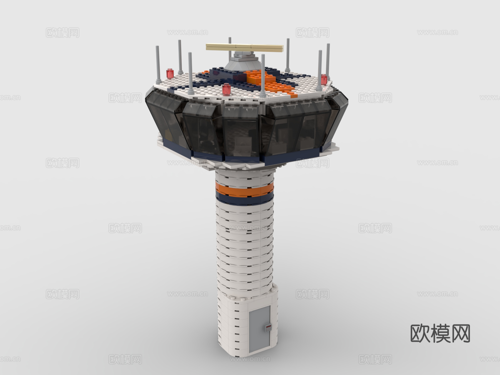 乐高 LEGO 玩具 积木 机场塔台 机场控制塔3d模型
