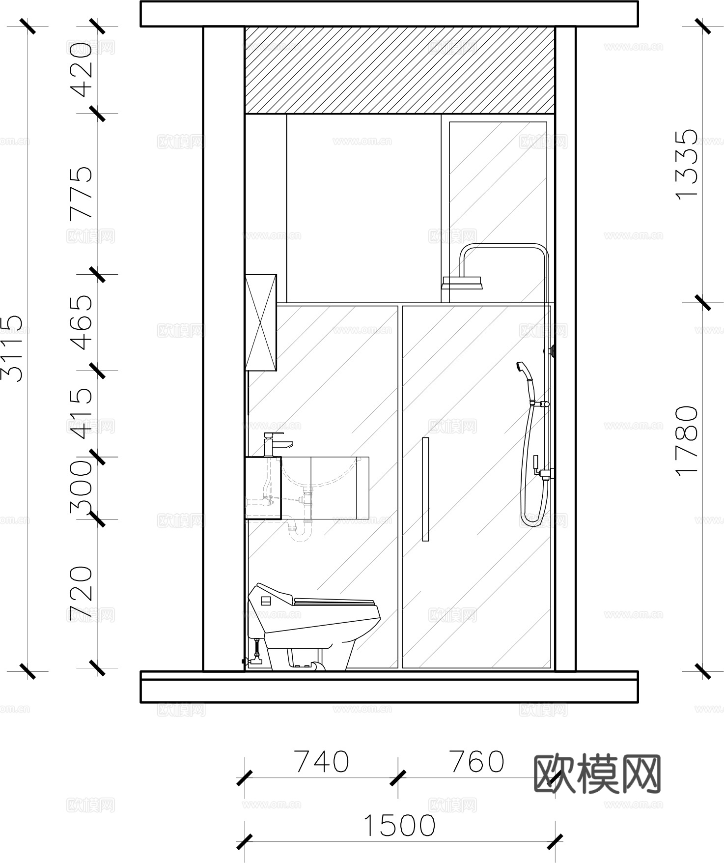 家装常规立面cad施工图
