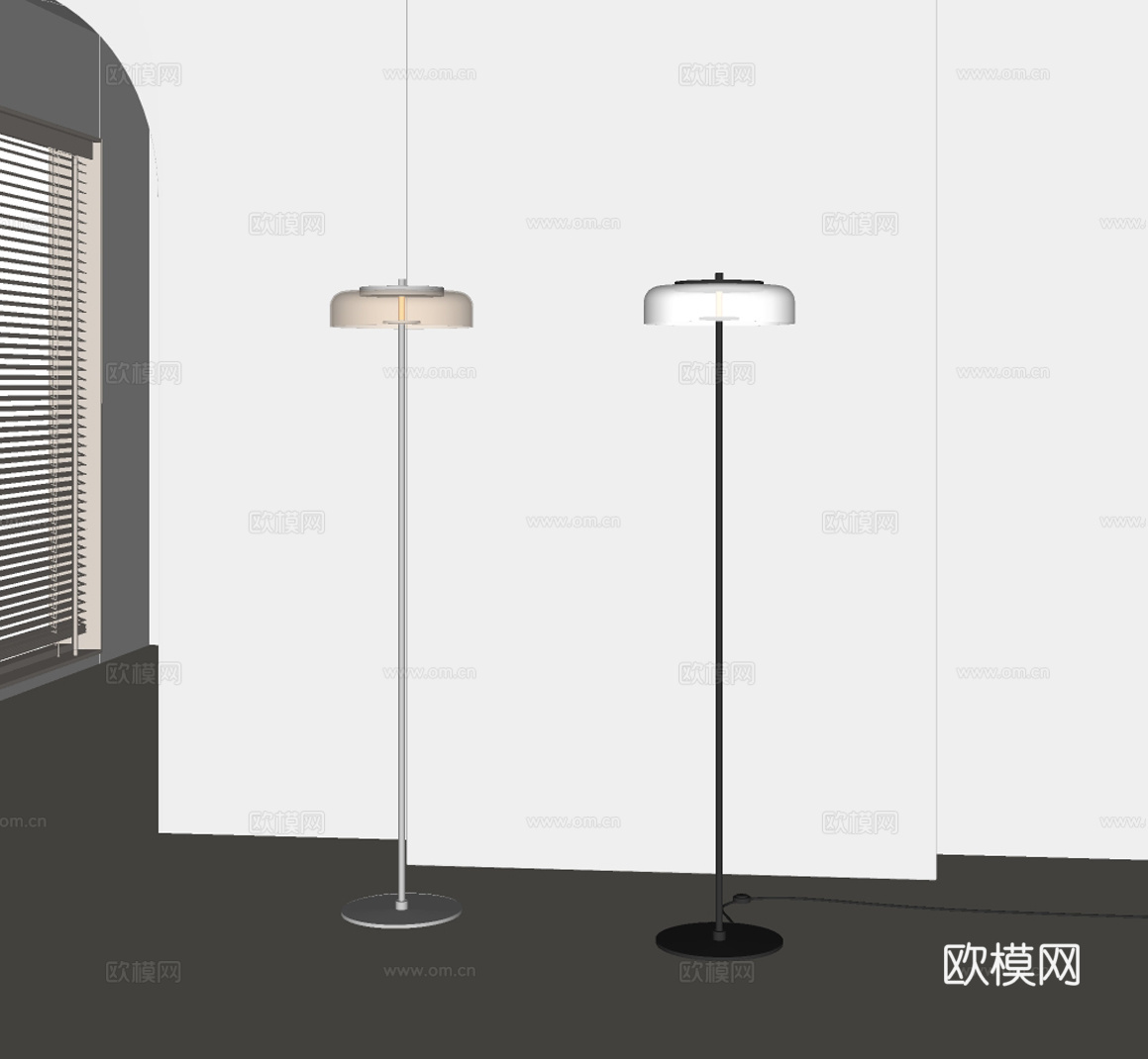 现代简约落地灯su模型