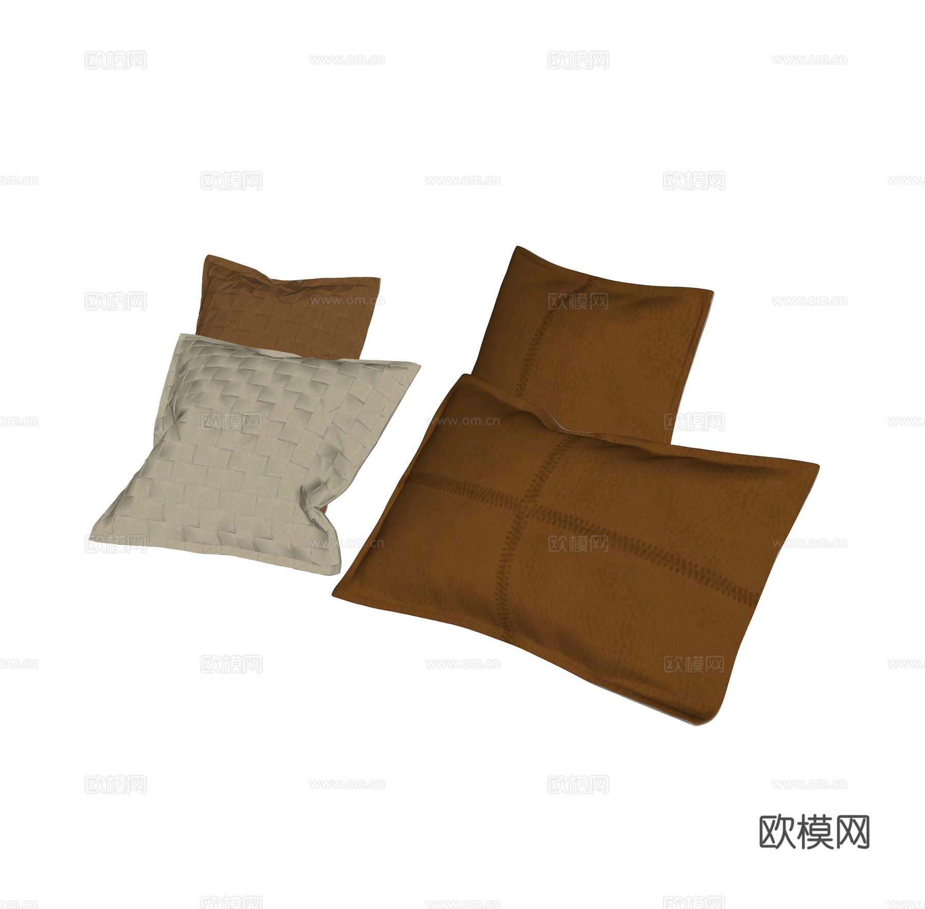 现代皮质抱枕集合su模型