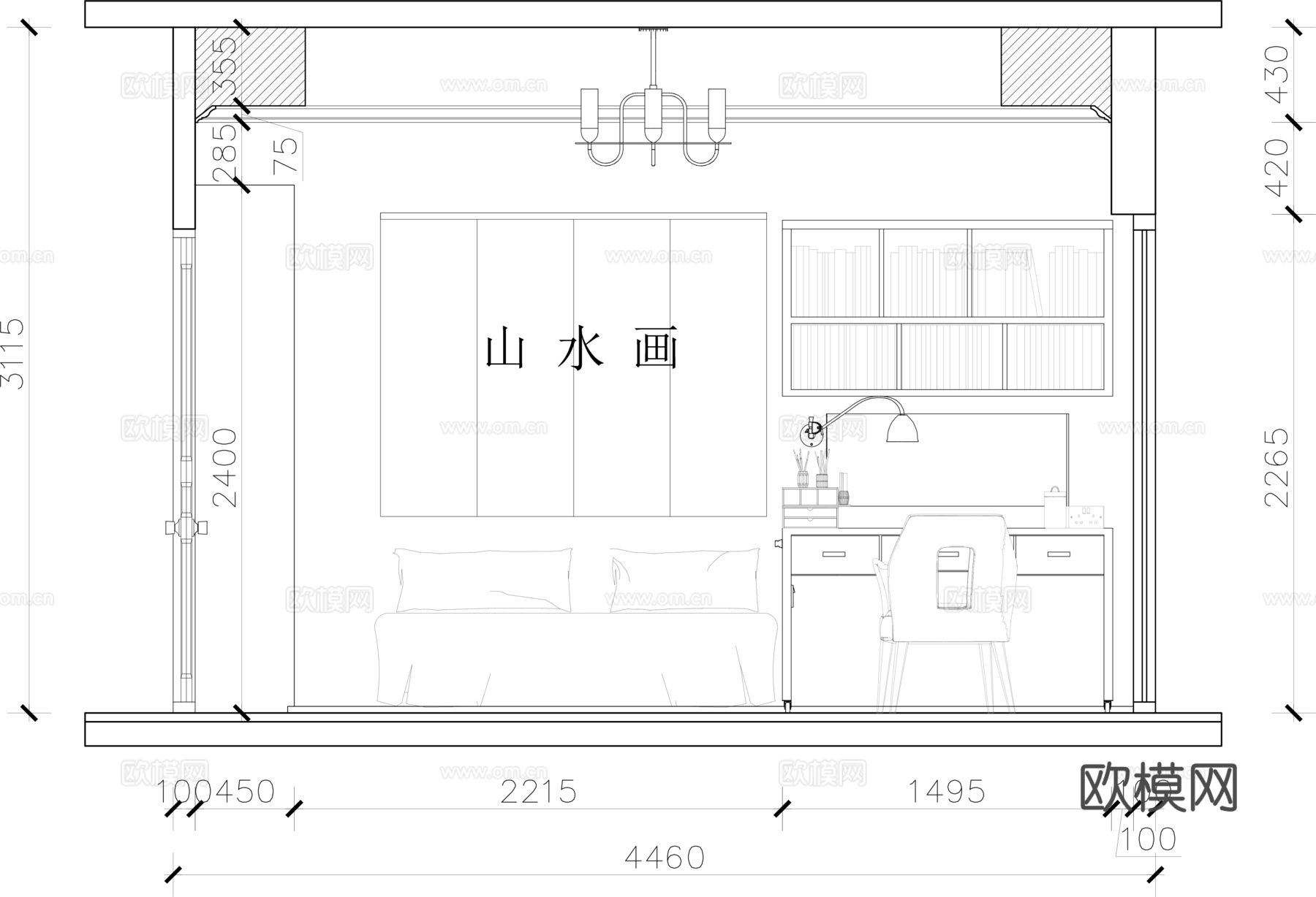 家装常规立面cad施工图
