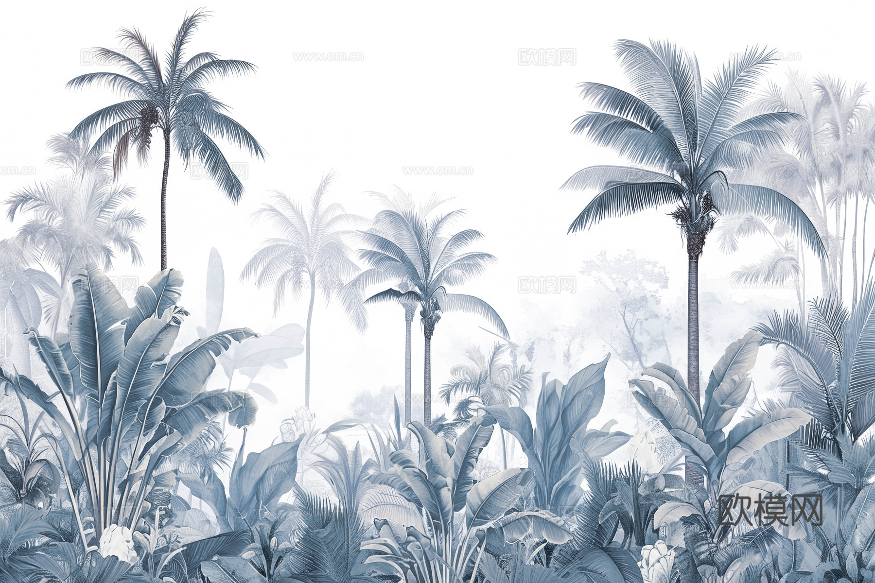 欧式田园热带雨林壁纸下载（渲染图7）