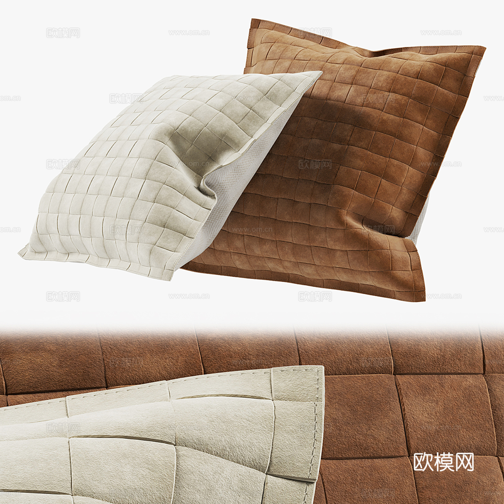 现代皮质抱枕集合su模型