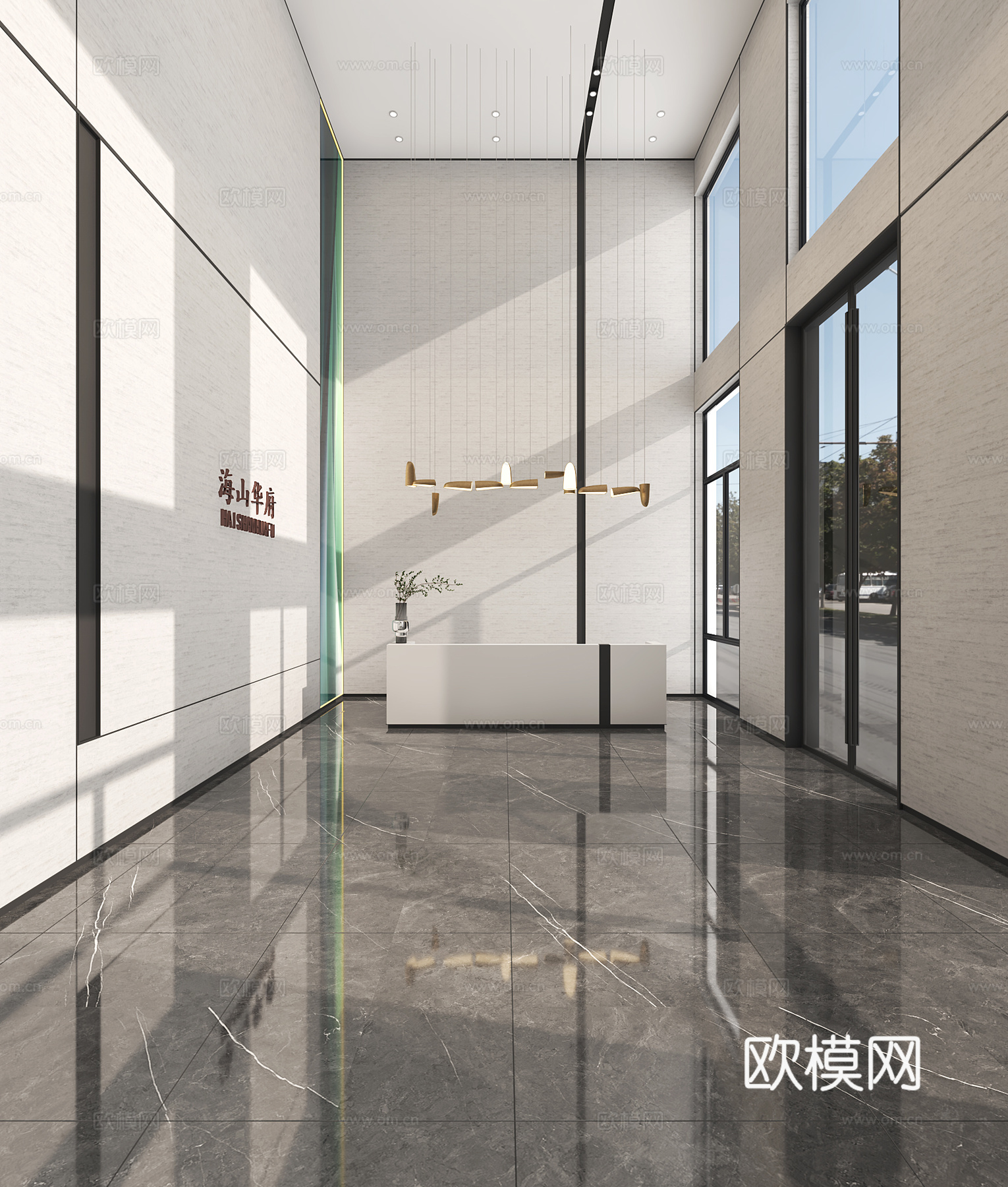 现代售楼处3d模型
