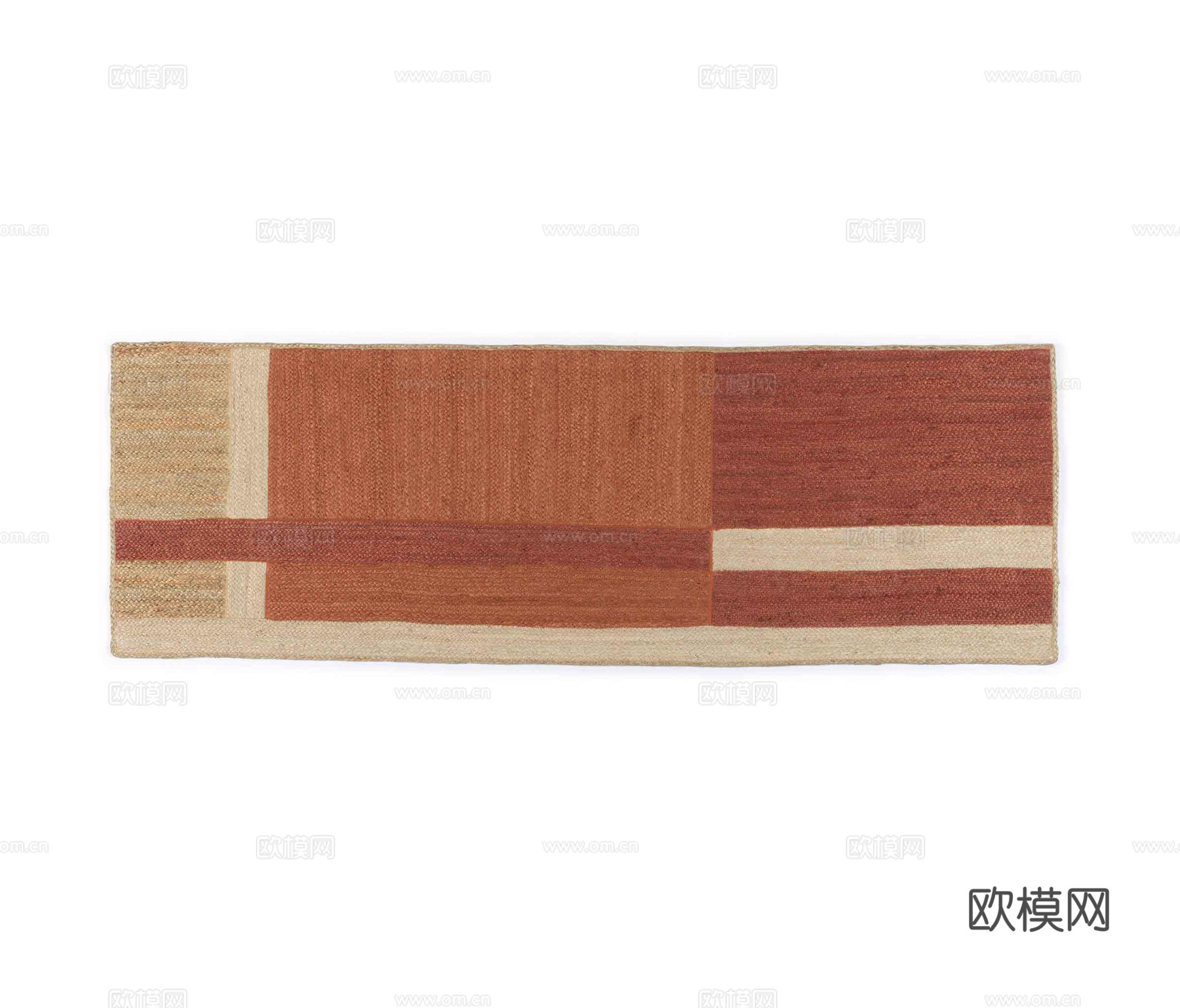 橙色几何地毯