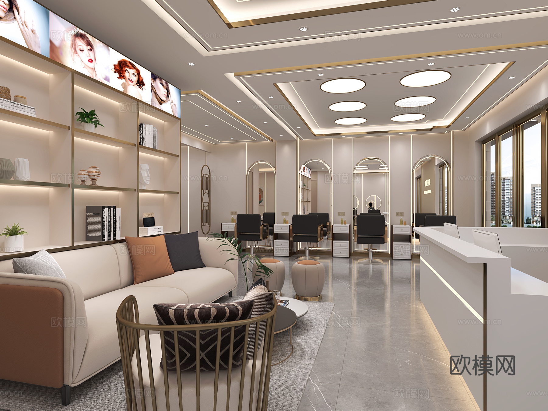 现代理发店3d模型
